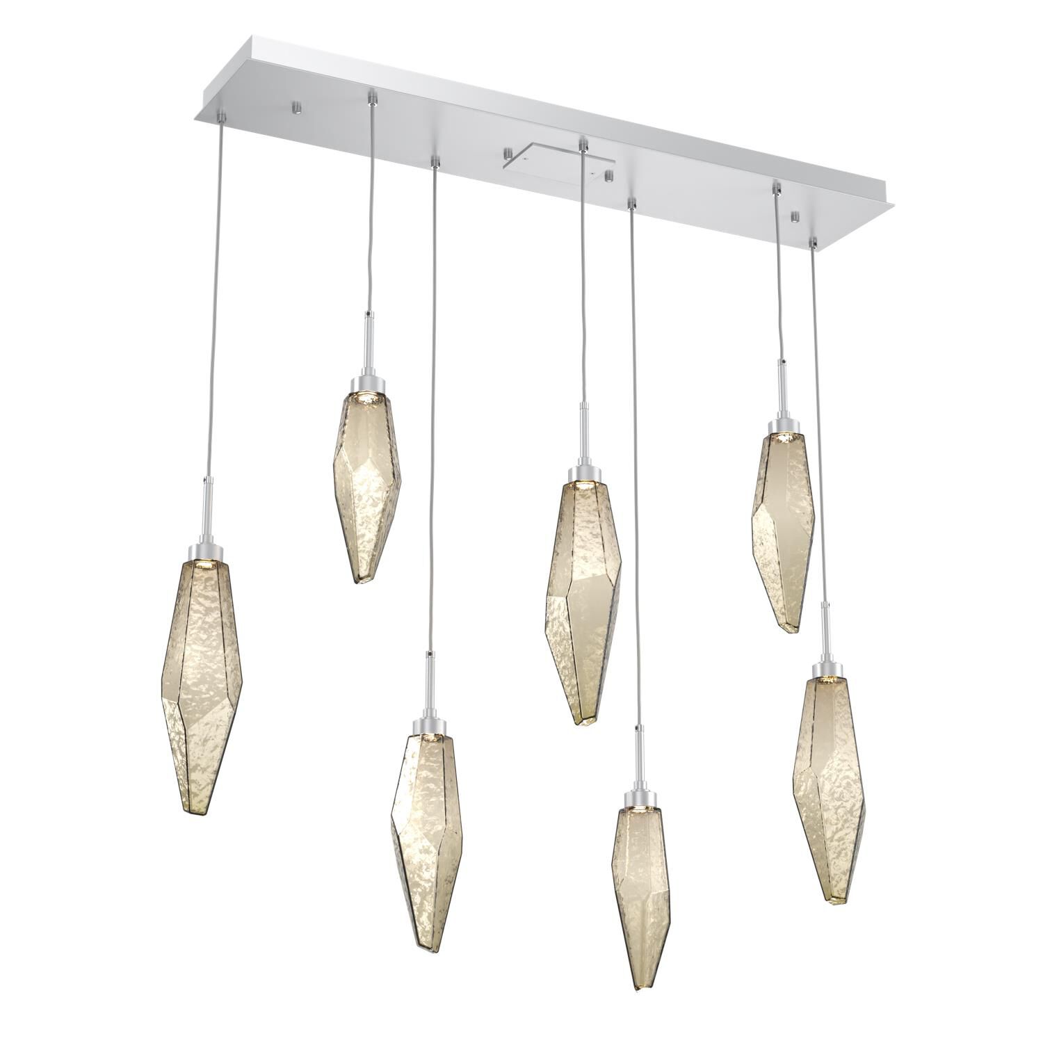 Shown in Classic Silver finish and Chilled Blown And Bronze glass