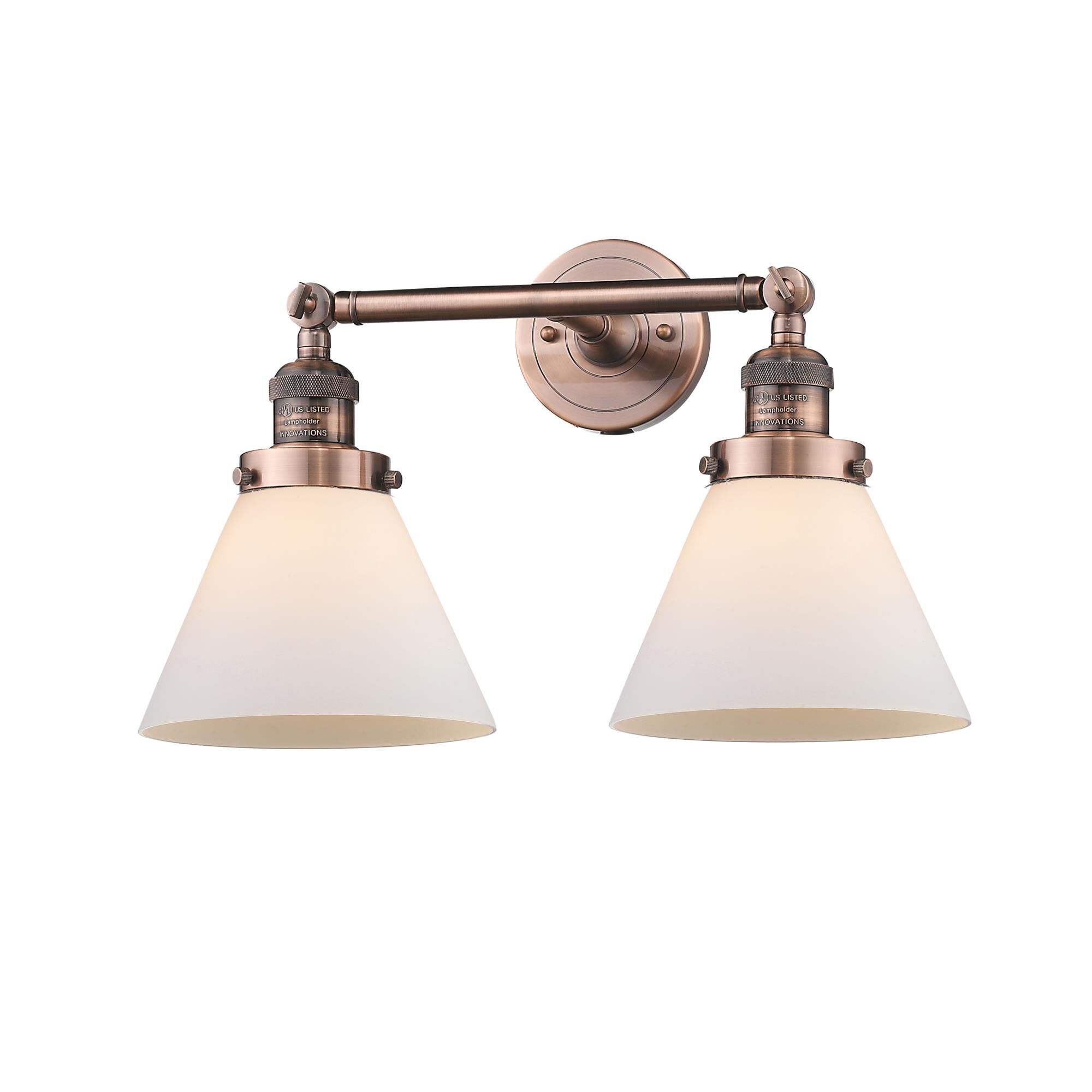 Bruno Marashlian Large Cone 18 Inch 2 Light Bath Vanity Light by Innovations Lighting