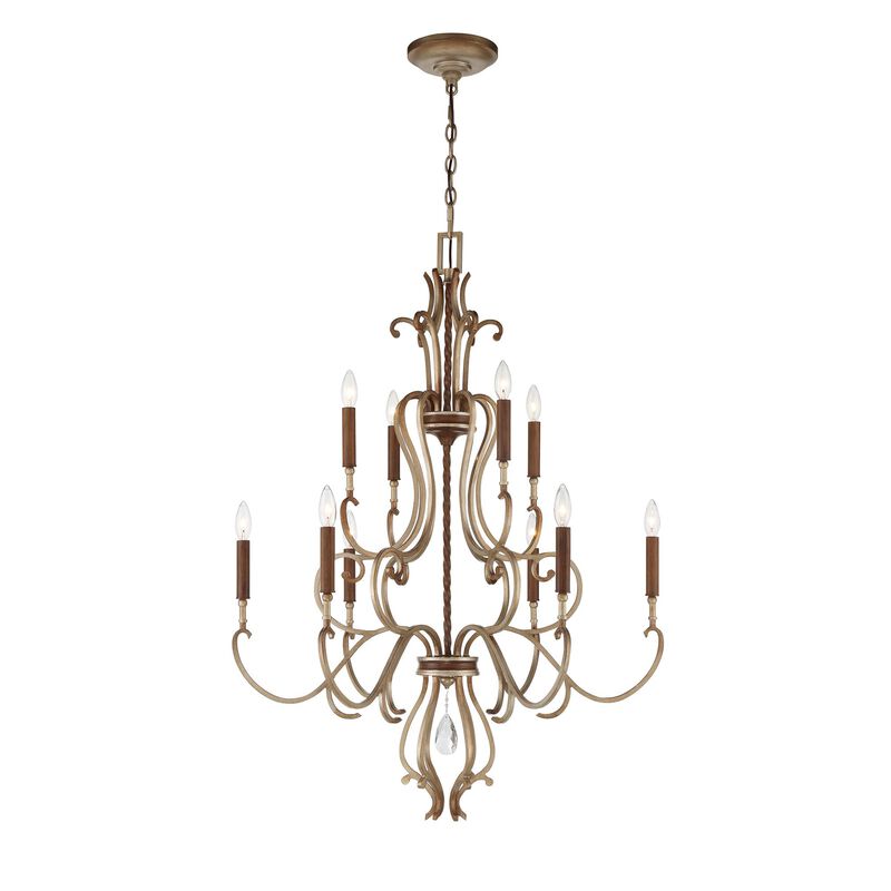 Magnolia Manor 32 Inch 10 Light Chandelier by Metropolitan Lighting