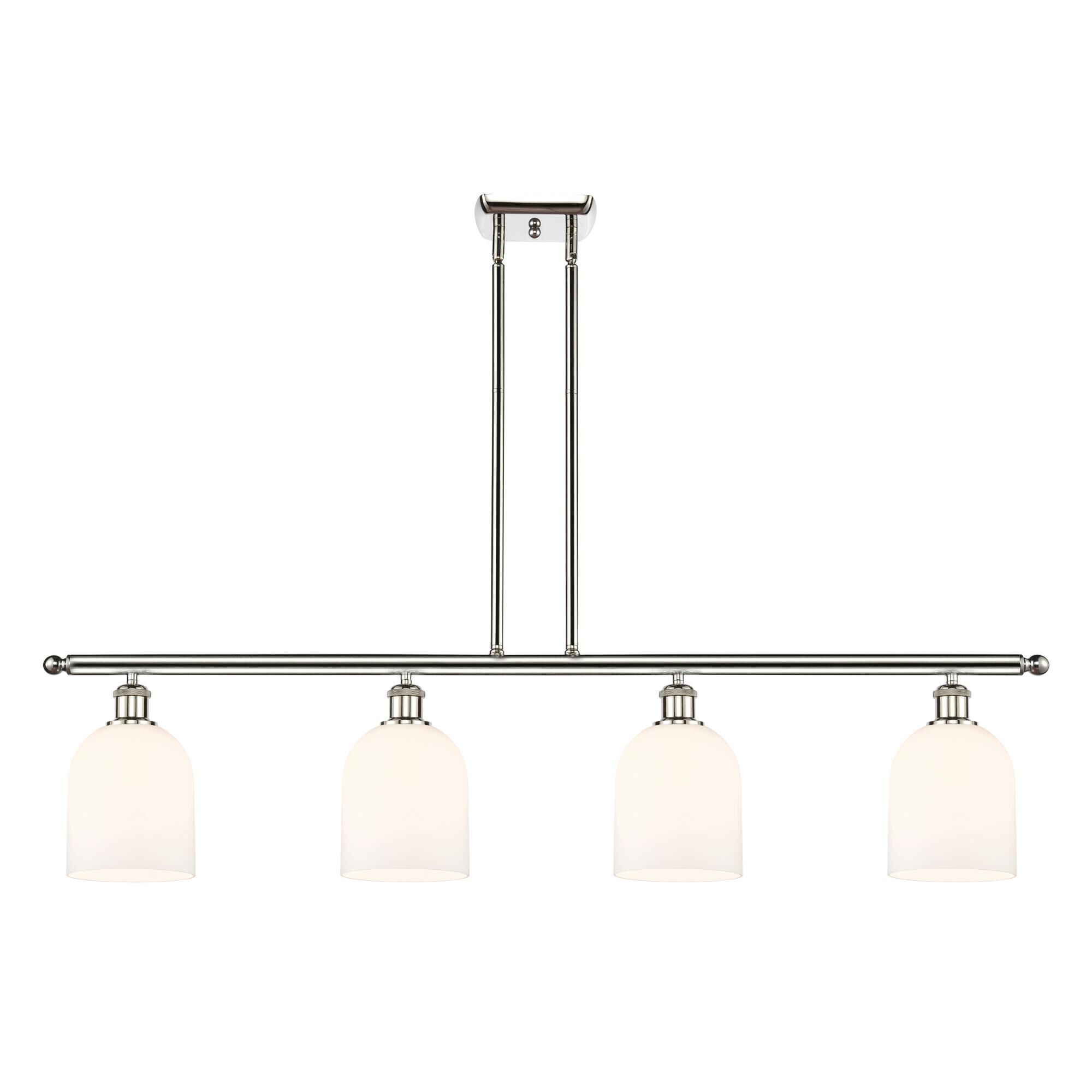 Shown in Polished Nickel finish and Gloss White glass