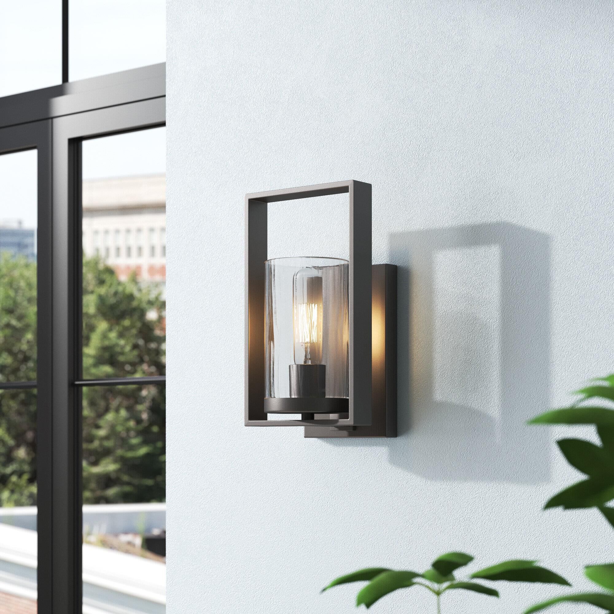 Shown in Charcoal finish and Rain glass