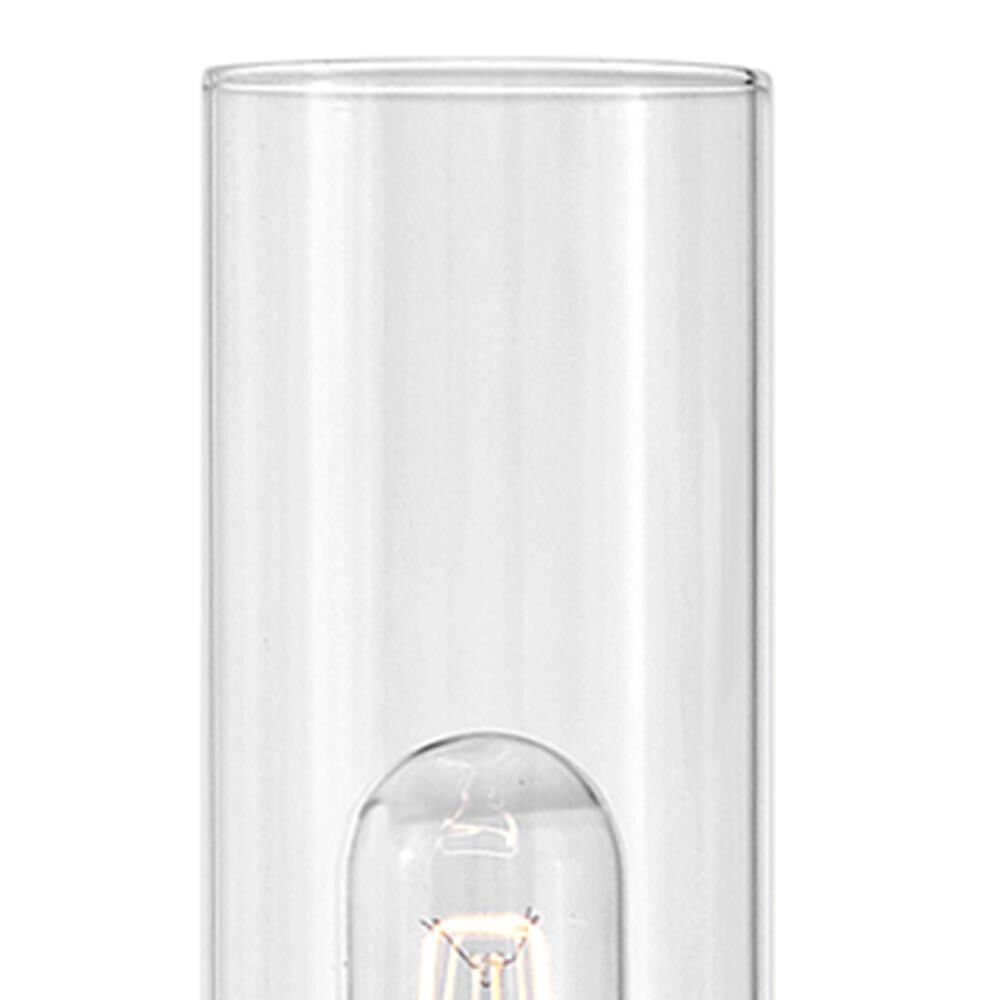 Shown in Lacquered Brass finish and Clear glass