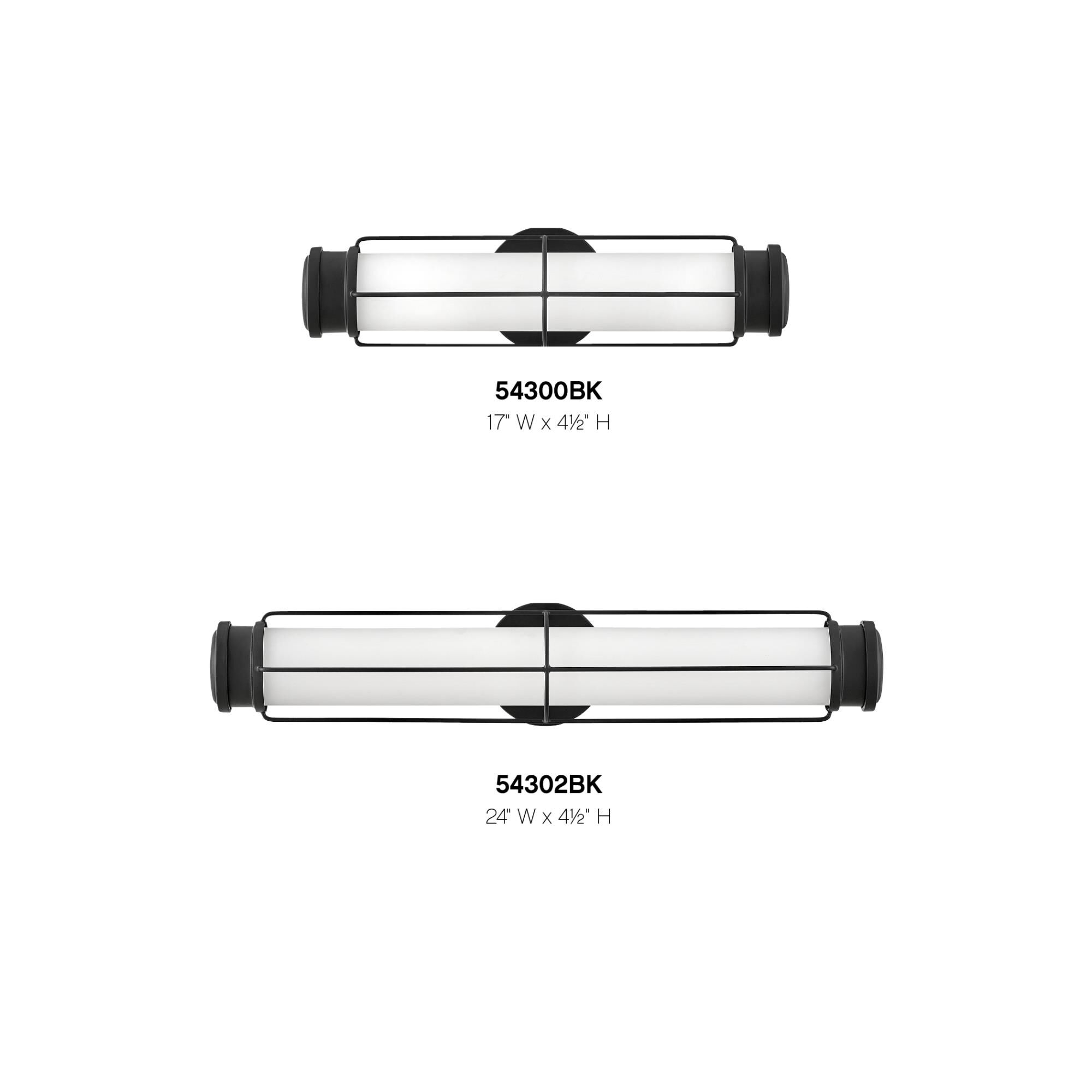 Shown in Black finish and Etched Opal glass