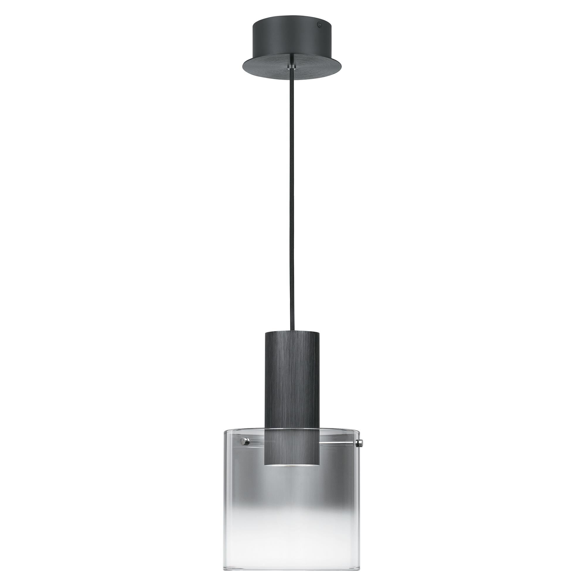 Shown in Earth Black finish and Smoke Ombre Glass shade