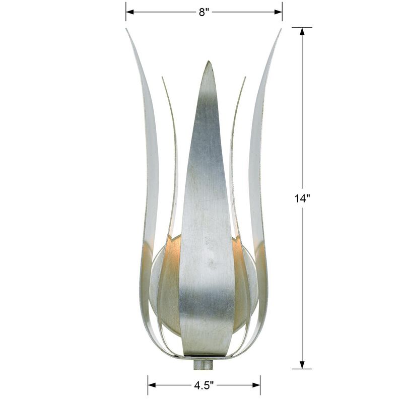 Crystorama Broche 14 Inch Wall Sconce