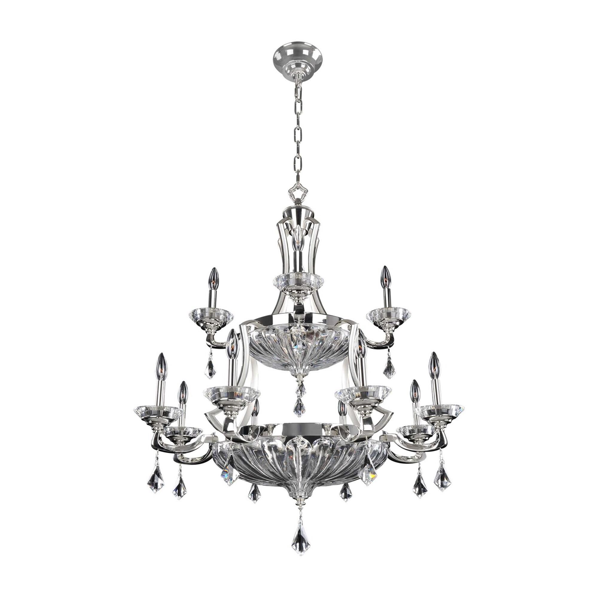 Shown in 2-Tone Silver finish and Firenze Clear crystal