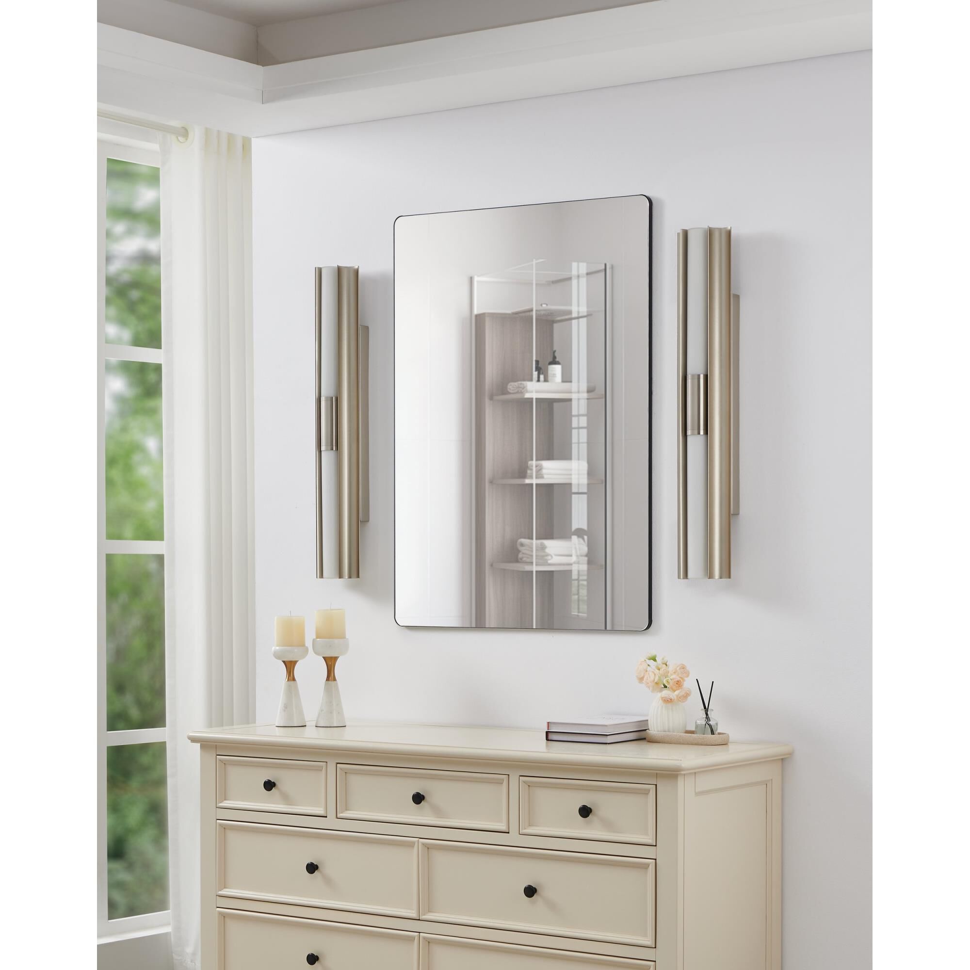 Shown in Brushed Nickel finish and Etched Opal glass