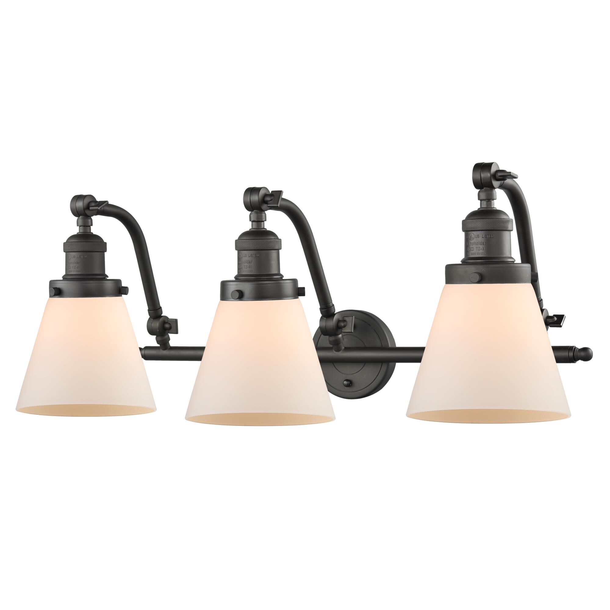 Bruno Marashlian Small Cone 28 Inch 3 Light Bath Vanity Light by Innovations Lighting