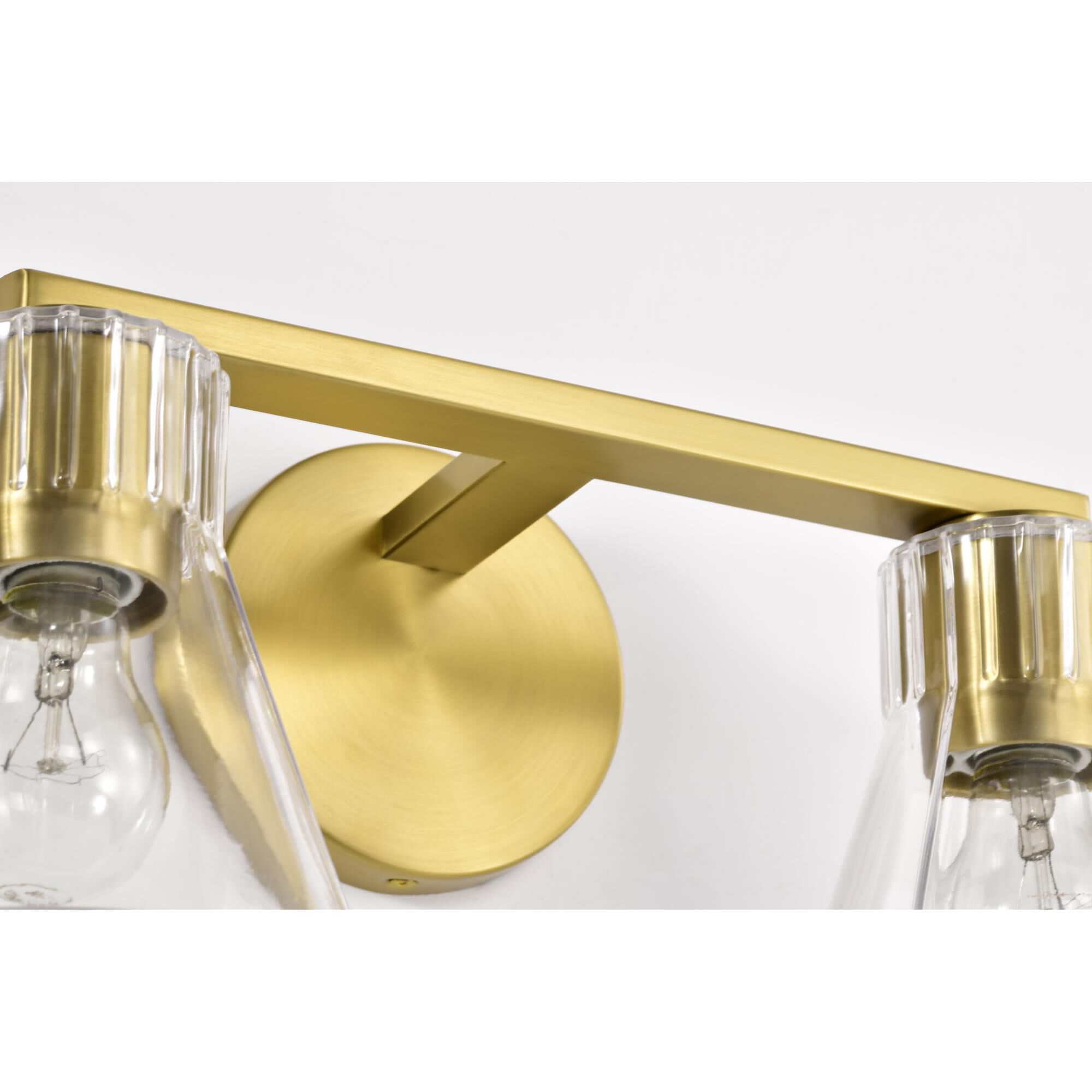 Shown in Vintage Brass finish and Clear glass
