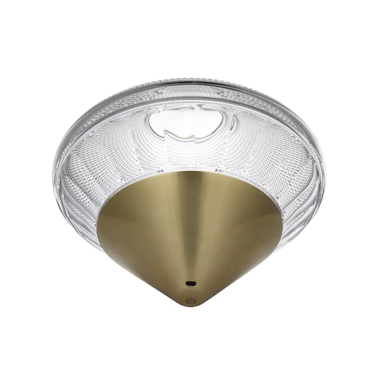 Shown in Natural Brass finish and Clear crystal