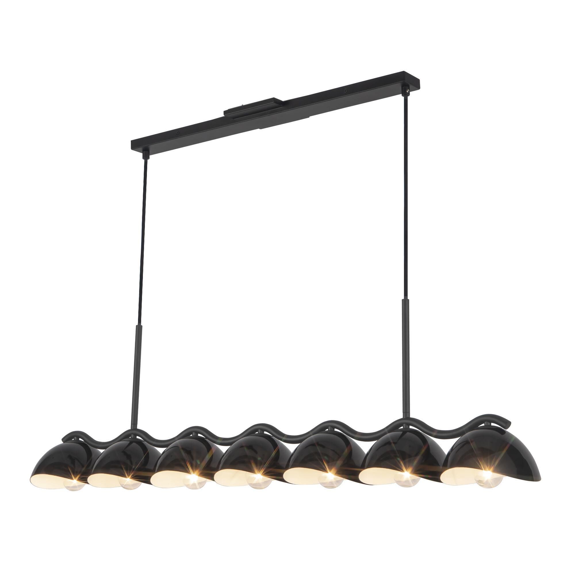 Shown in Black finish and Steel shade