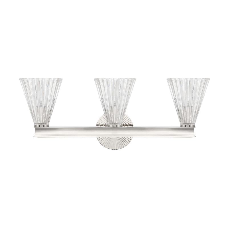 Lotus 24 Inch 3 Light Bath Vanity Light by Crystorama