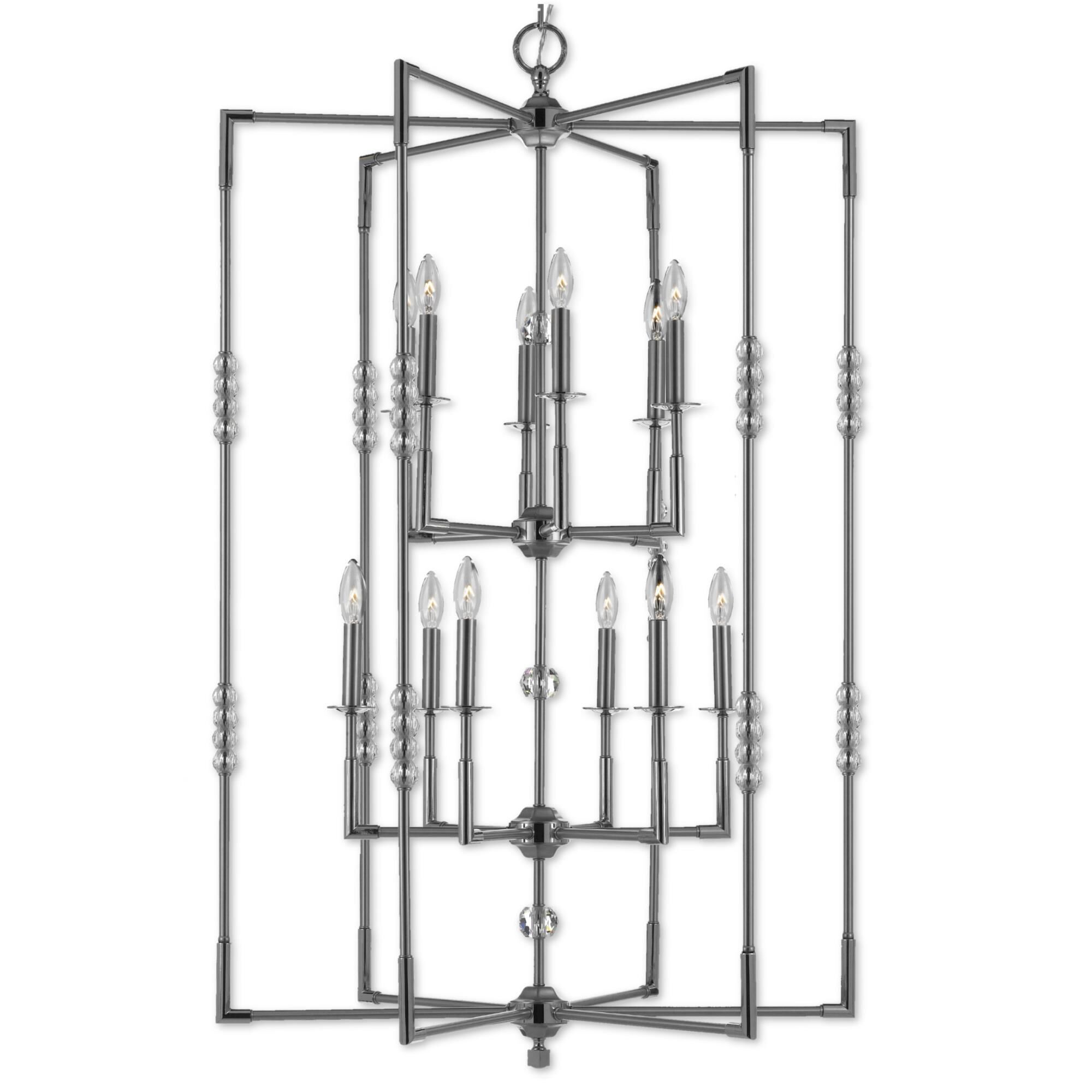 Magro 12 Light Chandelier by American Brass and Crystal