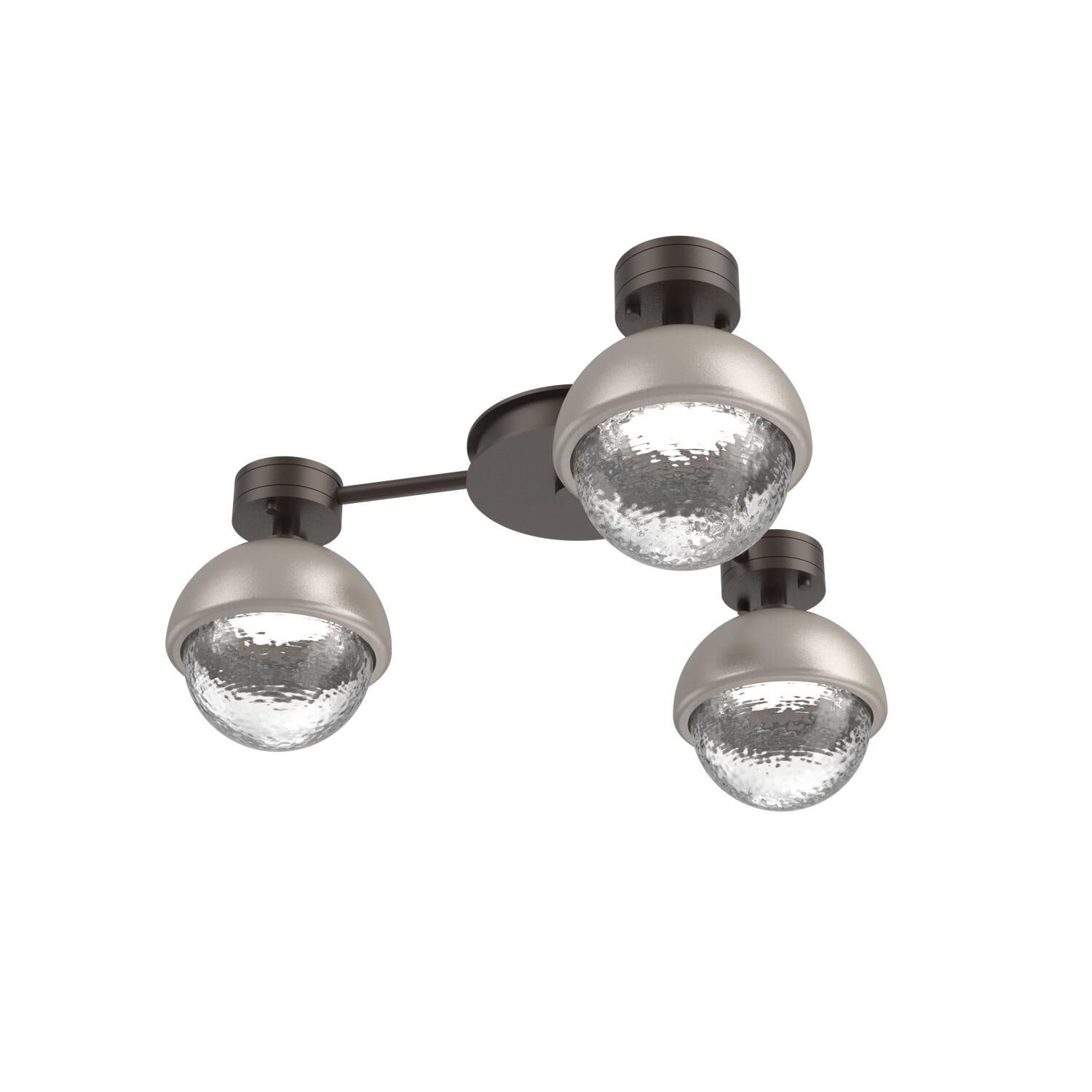 Shown in Flat Bronze finish and Clear glass and Beige Silver accent
