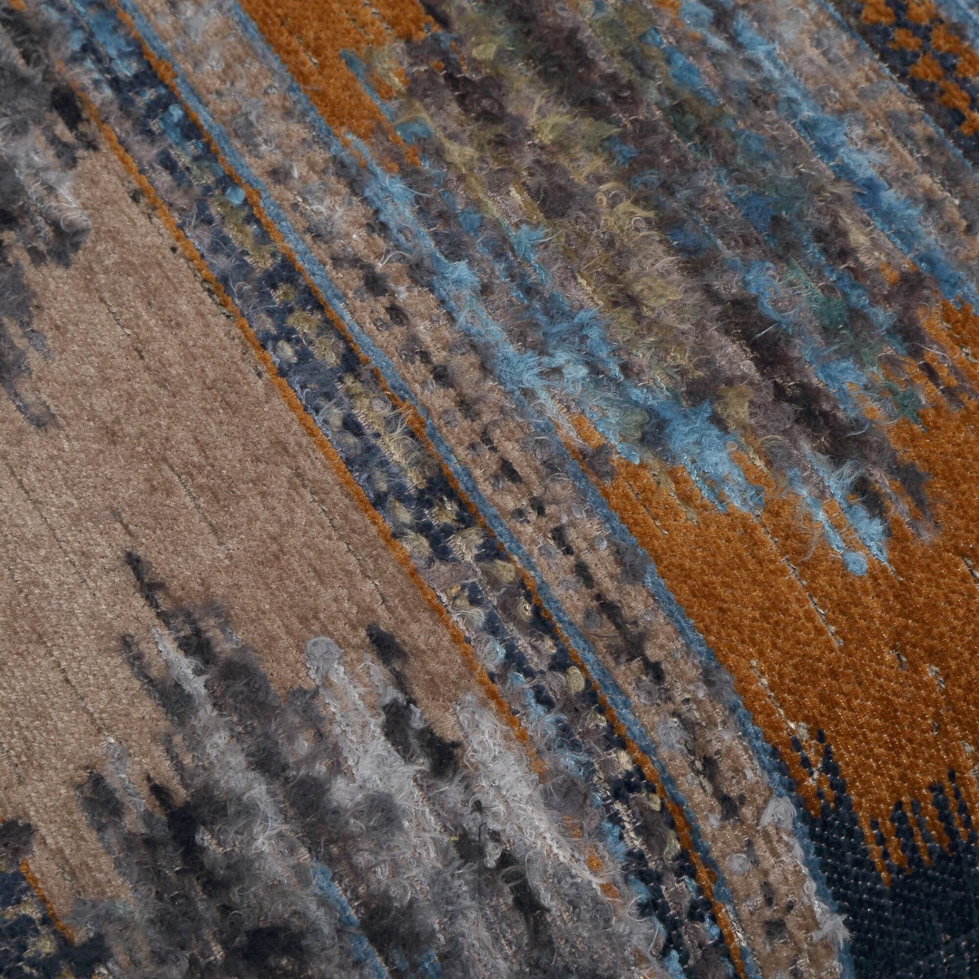 Shown in Blue, Brown, Orange finish