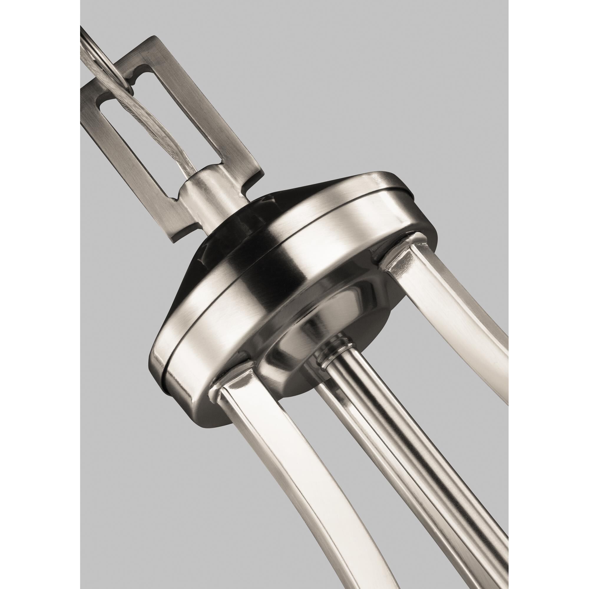 Shown in Brushed Nickel finish and Satin Etched  Shade glass and Satin Etched Glass shade