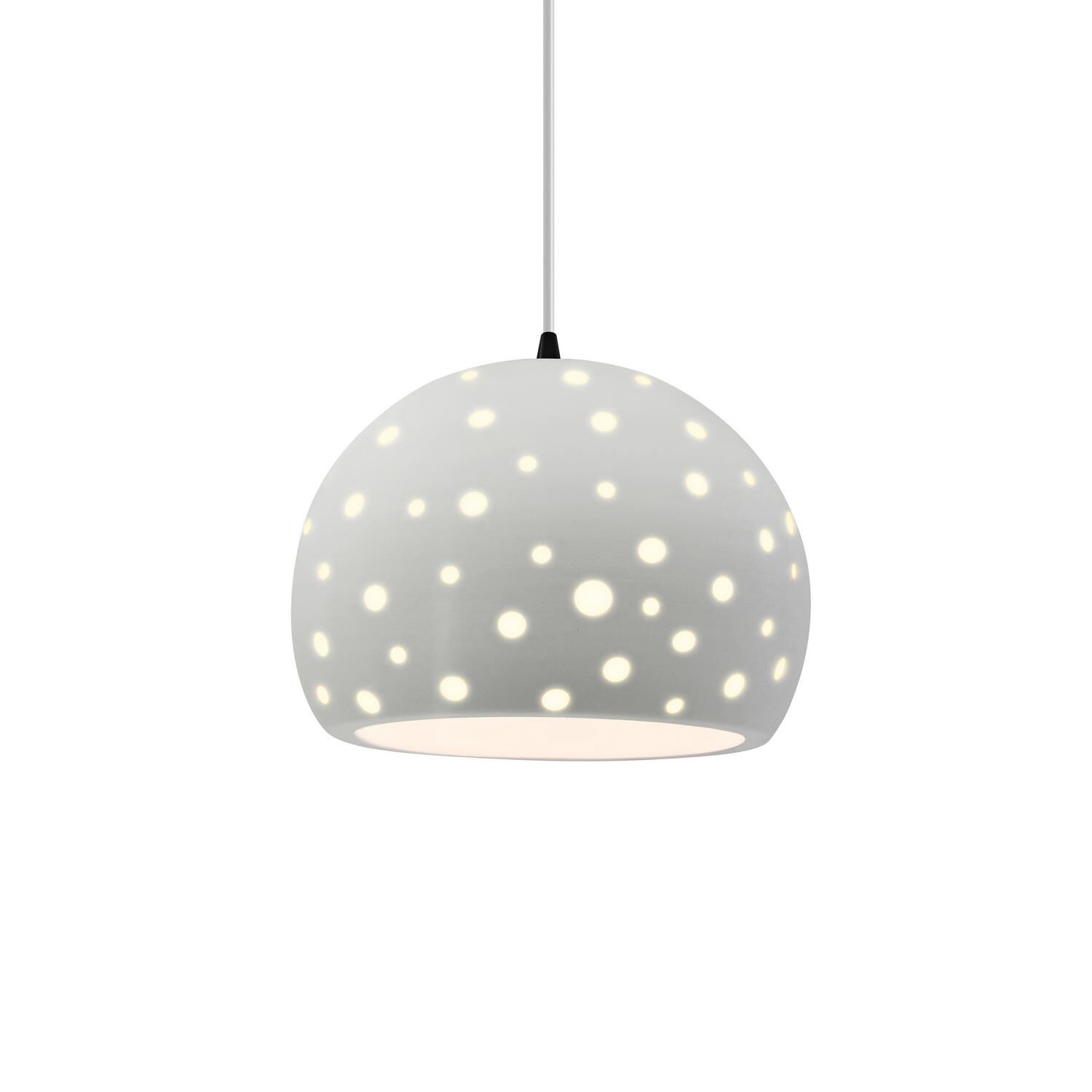 Perforated Globe 10 Inch Large Pendant by Justice Design Group