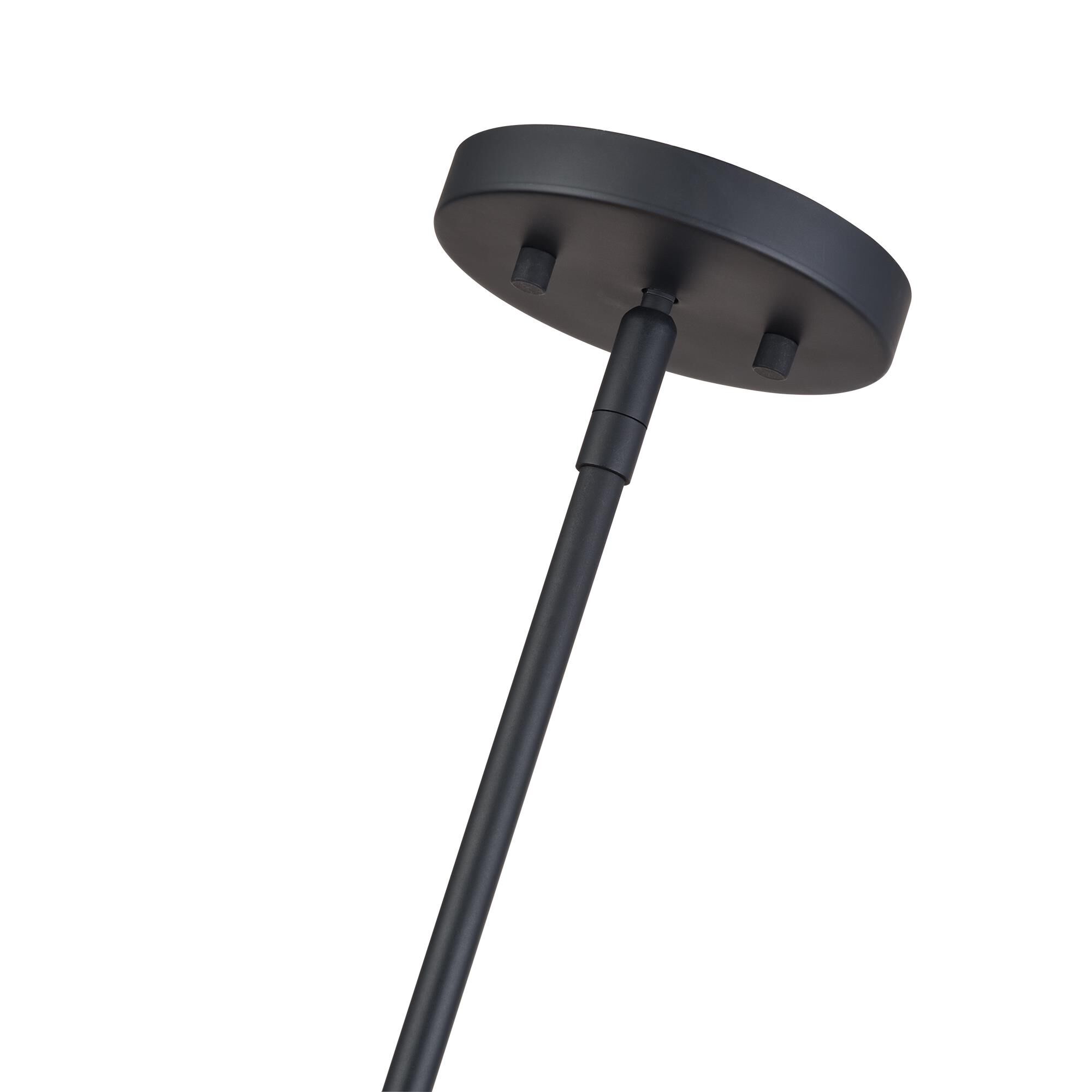 Shown in Black finish and Hand-Woven Charred Gray Color Rattan shade