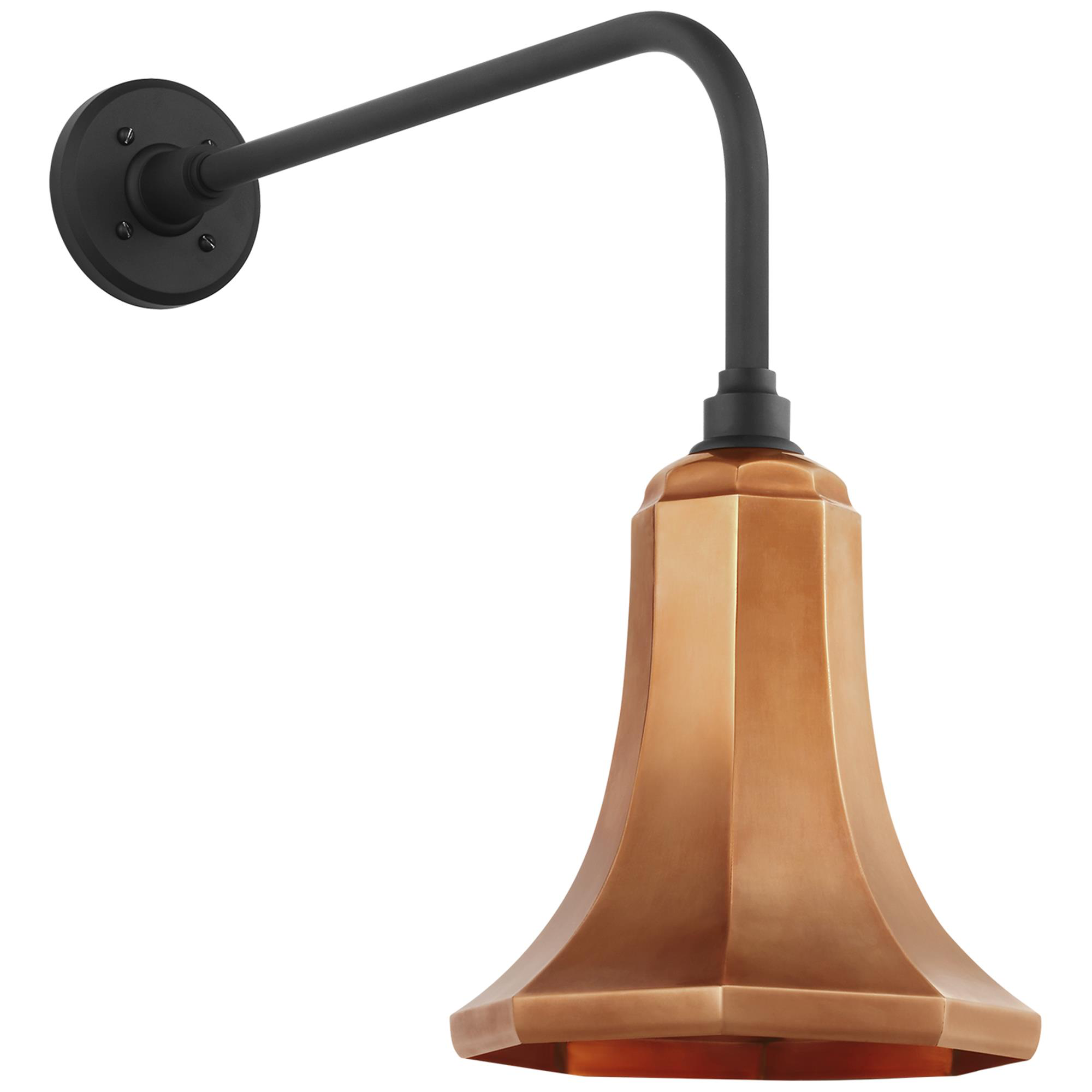 Shown in Matte Black finish and Copper shade