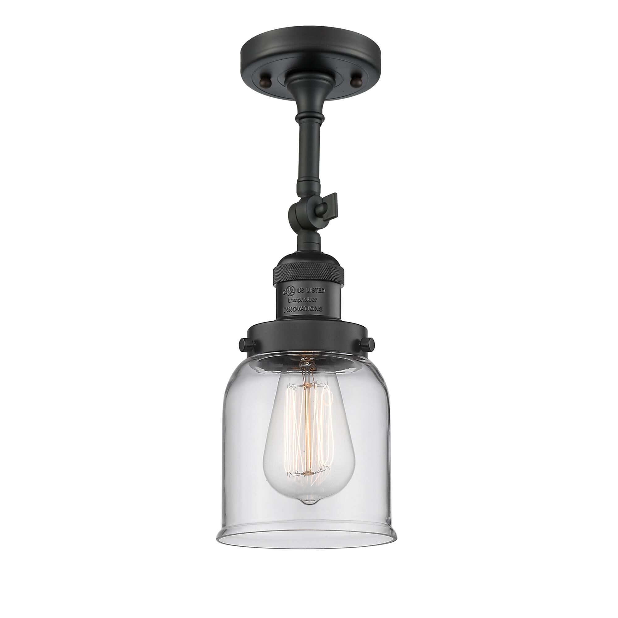 Shown in Matte Black finish and Clear glass and None accent