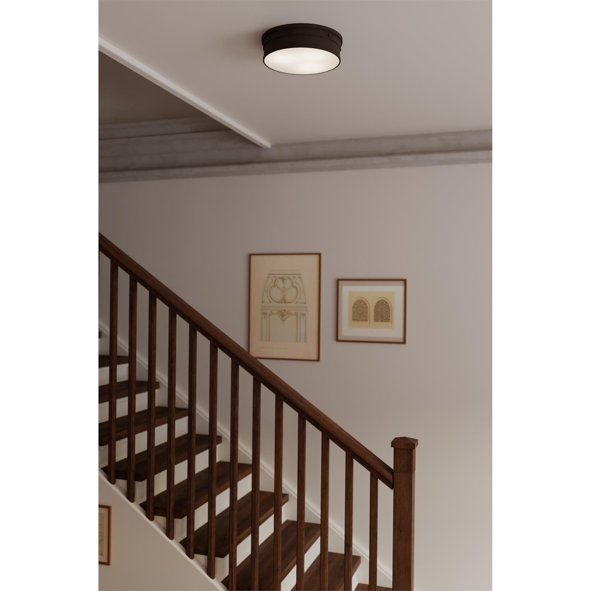 Shown in Plated Dark Bronze finish and Etched Opal glass