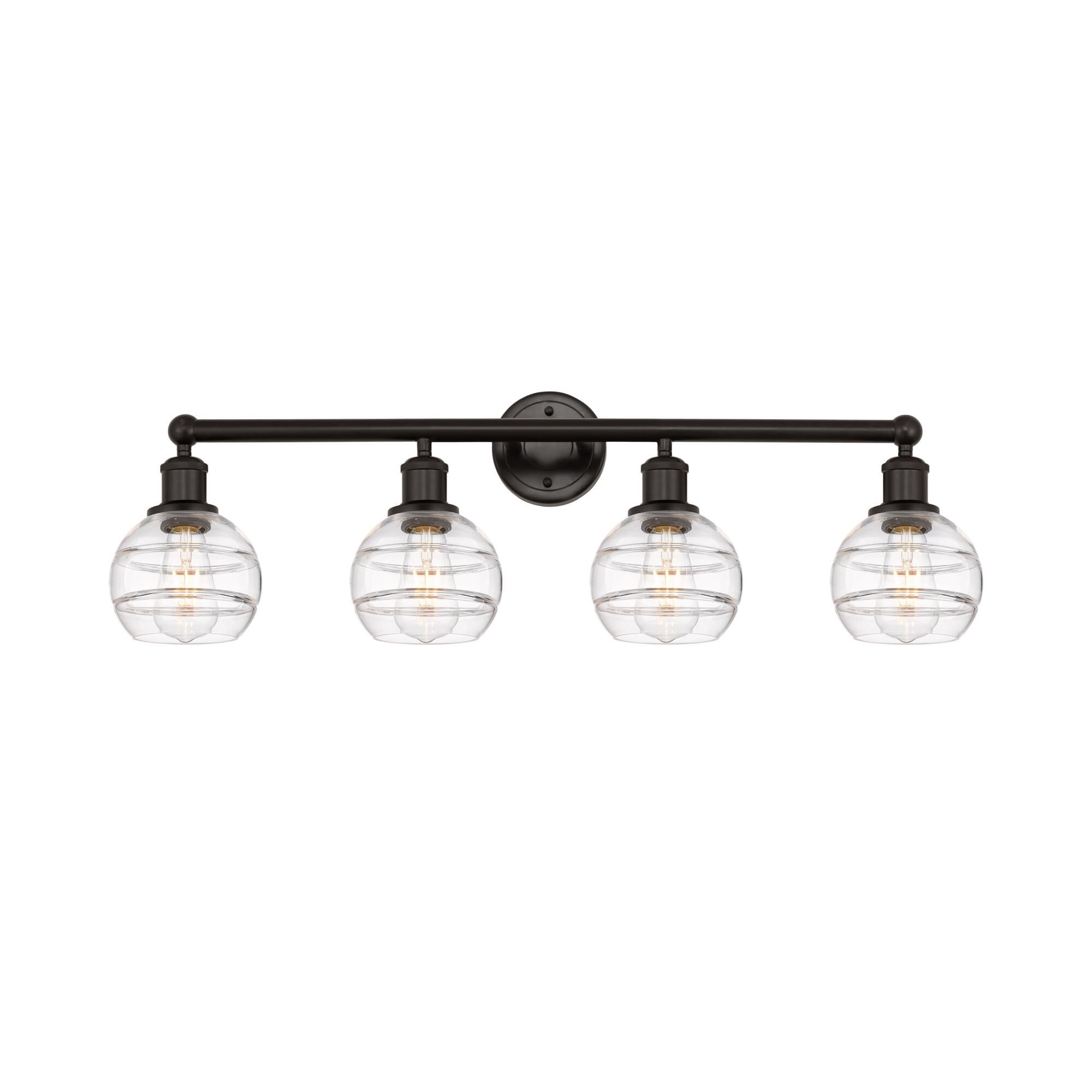 Shown in Oil Rubbed Bronze finish and Clear glass