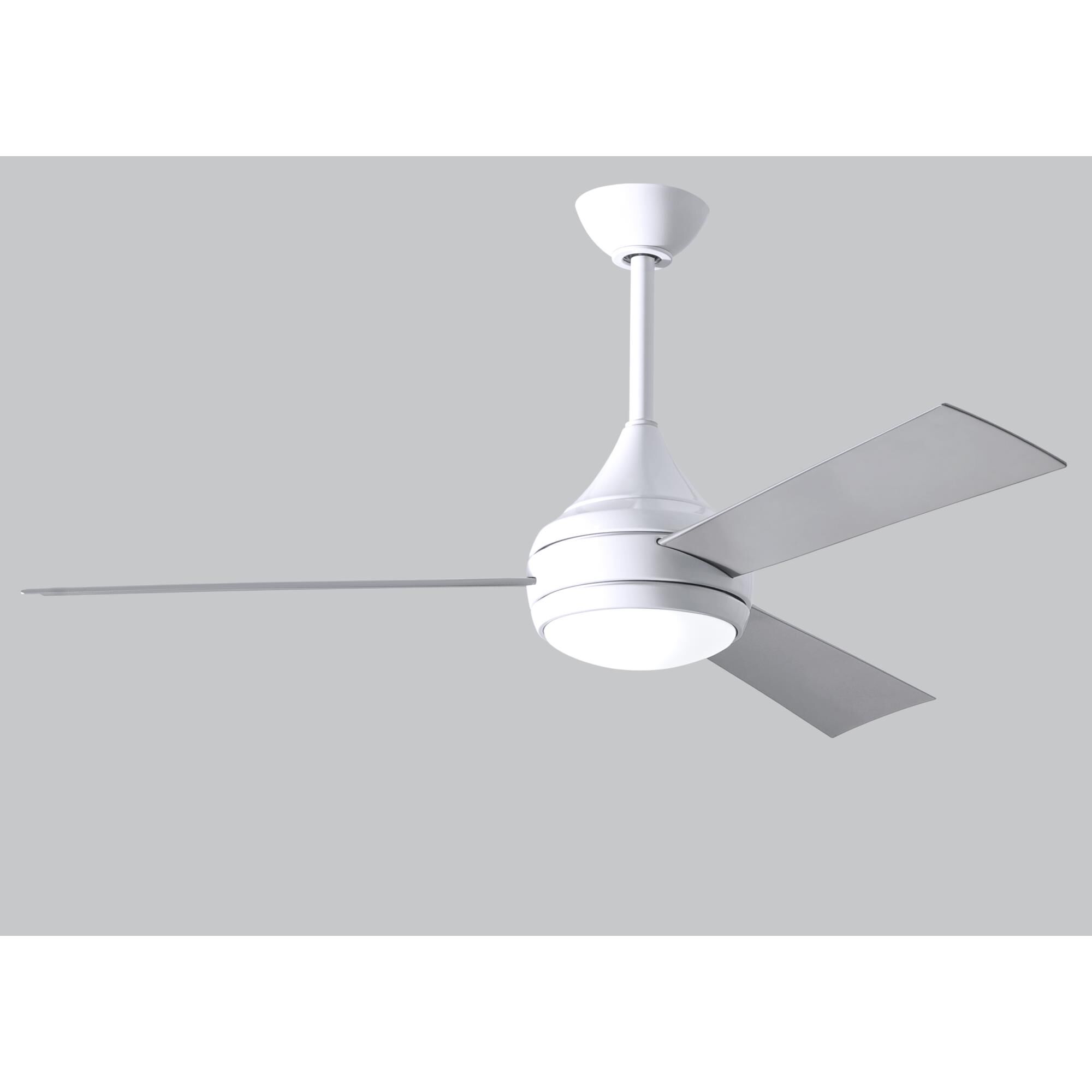 Donaire Outdoor Coastal Wet Rated 52 Inch Ceiling Fan with Light Kit by Matthews Fan Company