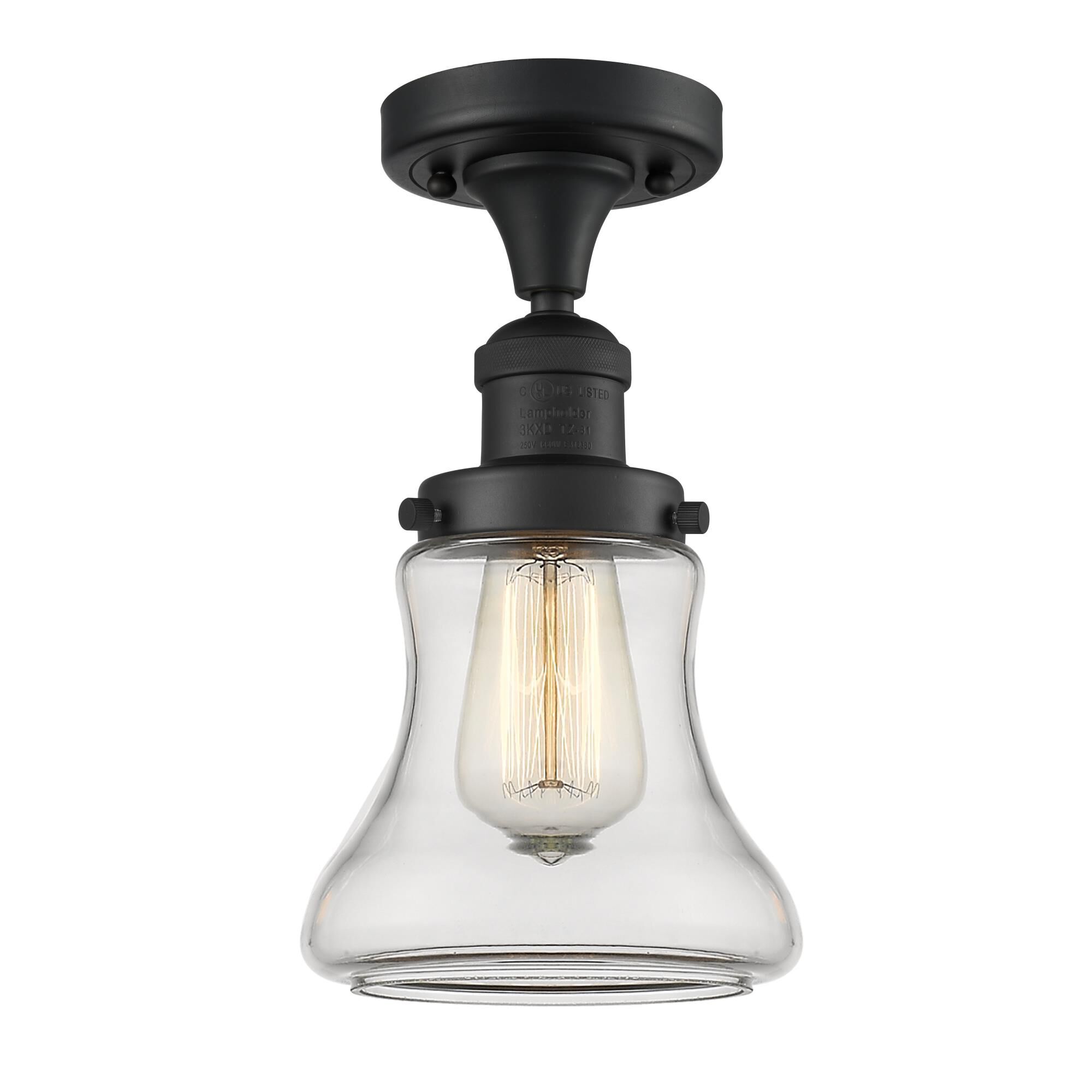 Bruno Marashlian Bellmont 6 Inch 1 Light LED Semi Flush Mount by Innovations Lighting