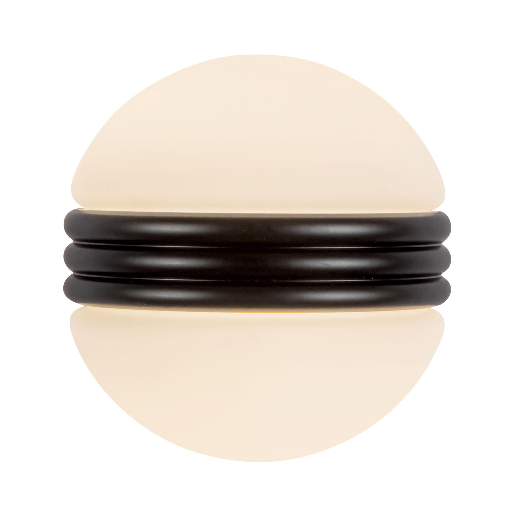 Shown in Black finish and Matte Opal glass
