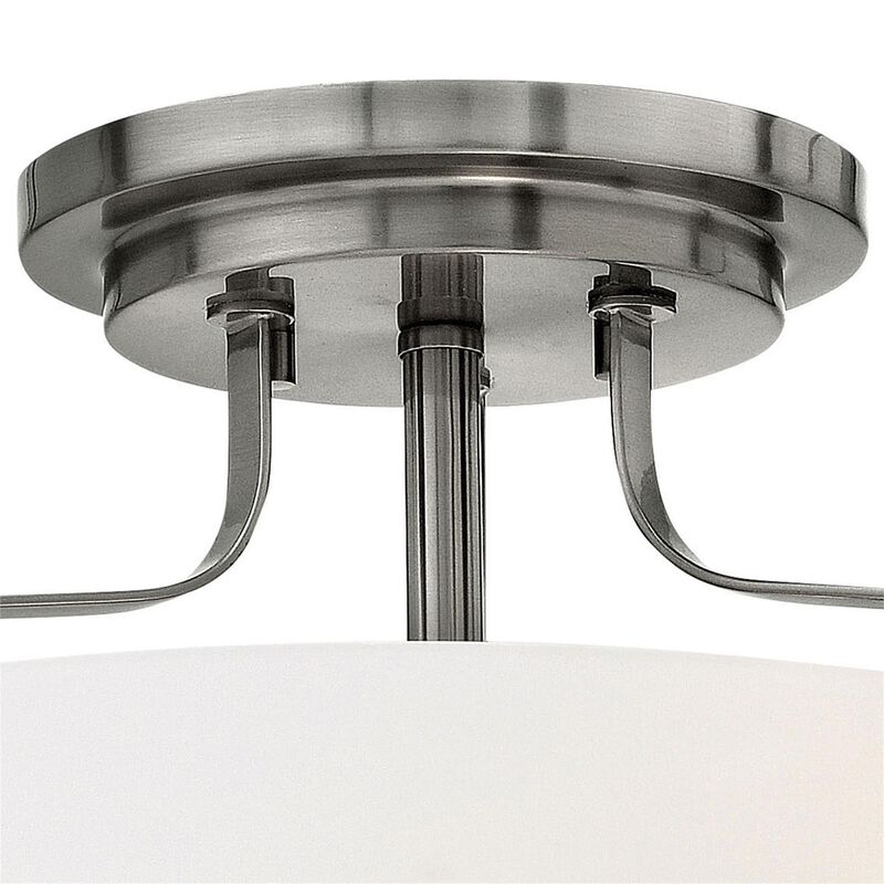Harper 14 Inch 3 Light Semi Flush Mount by Hinkley