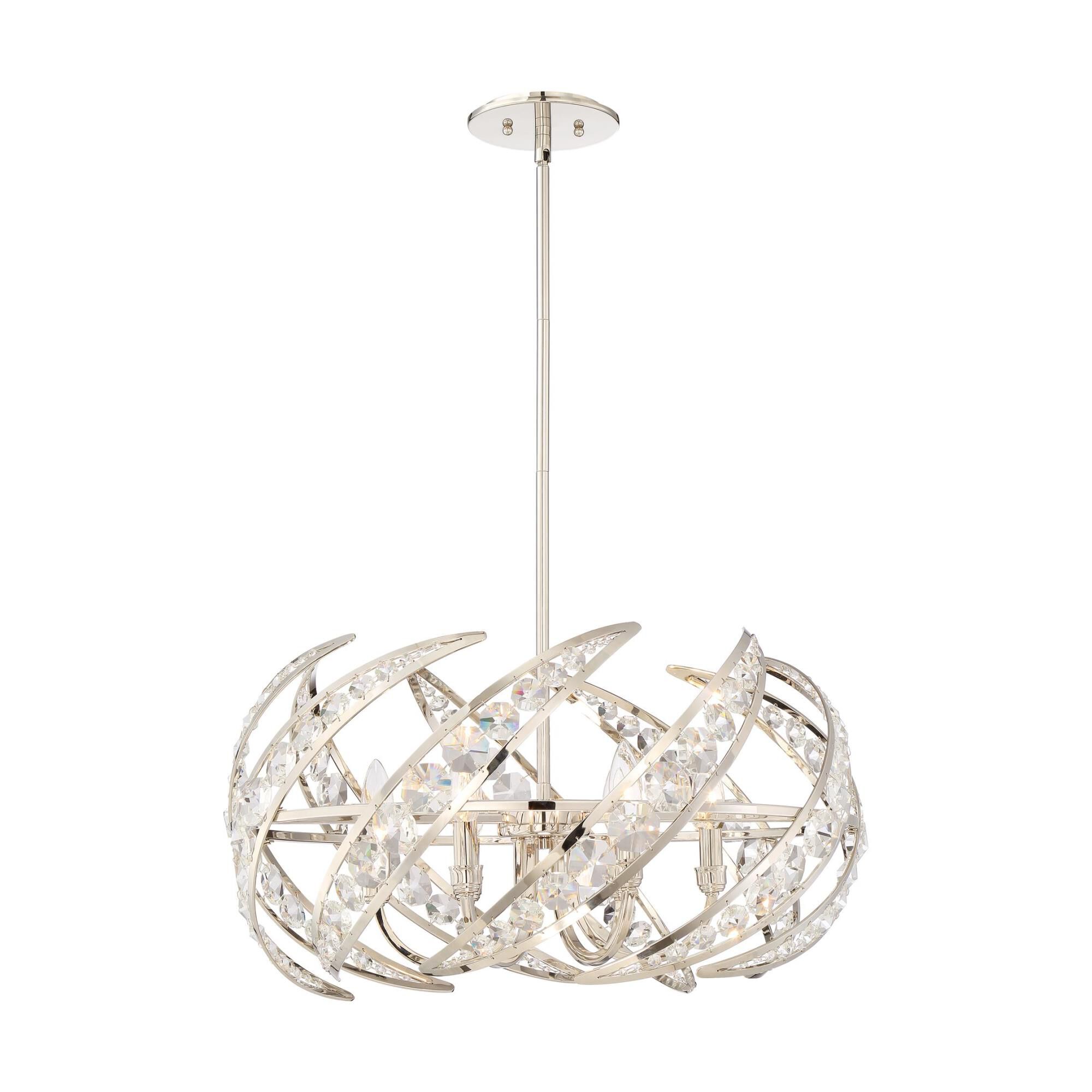 Platinum Collection Crescent 24 Inch Large Pendant by Quoizel