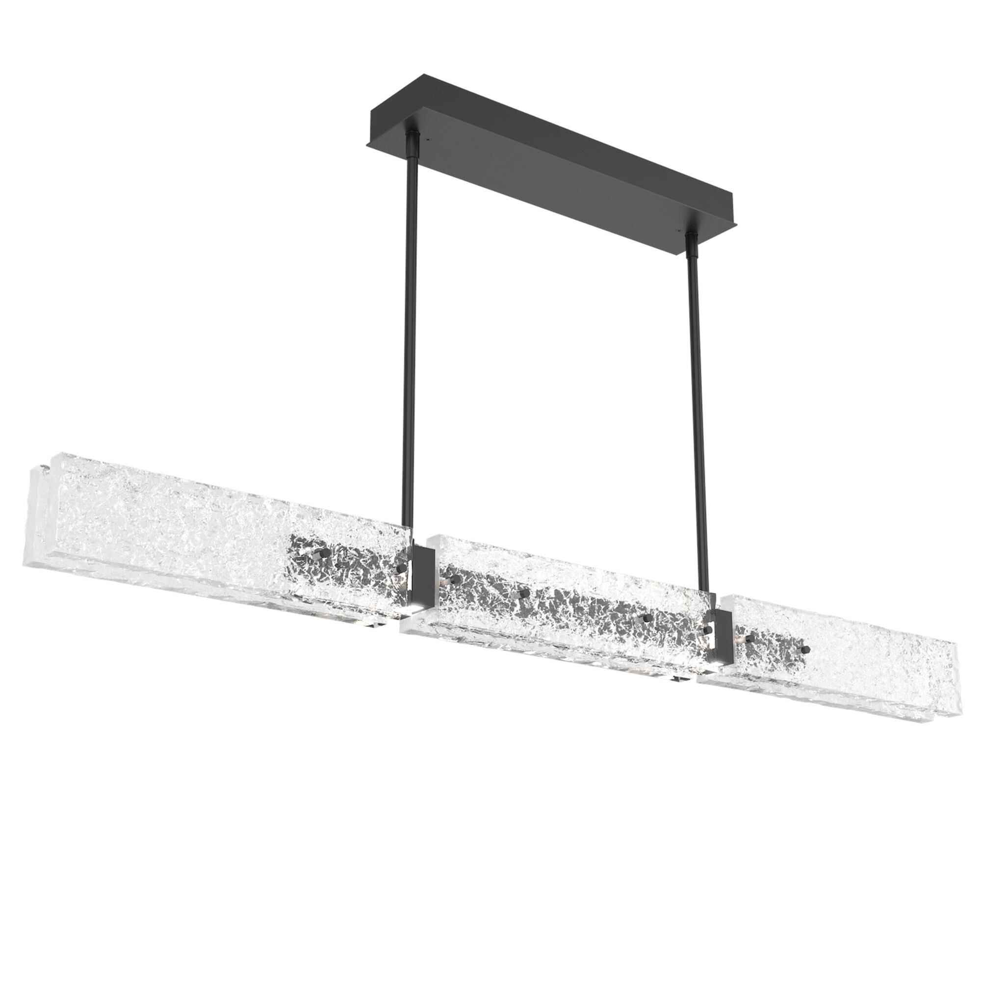 Shown in Matte Black finish and Clear Textured Cast glass