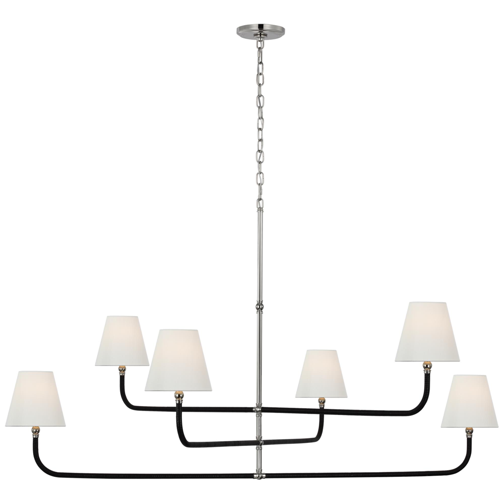 Shown in Polished Nickel and Black Rattan finish