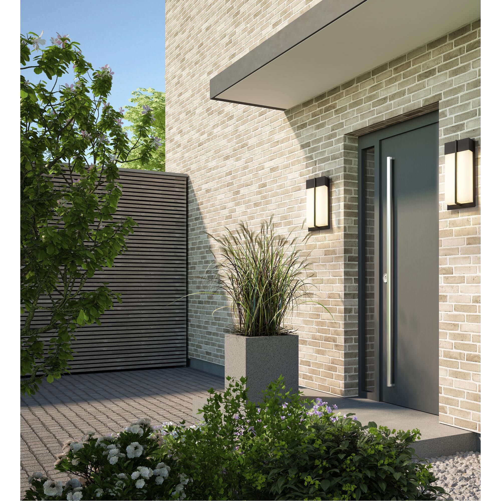 Shown in Black finish and Gloss Opal glass and Gloss Opal shade