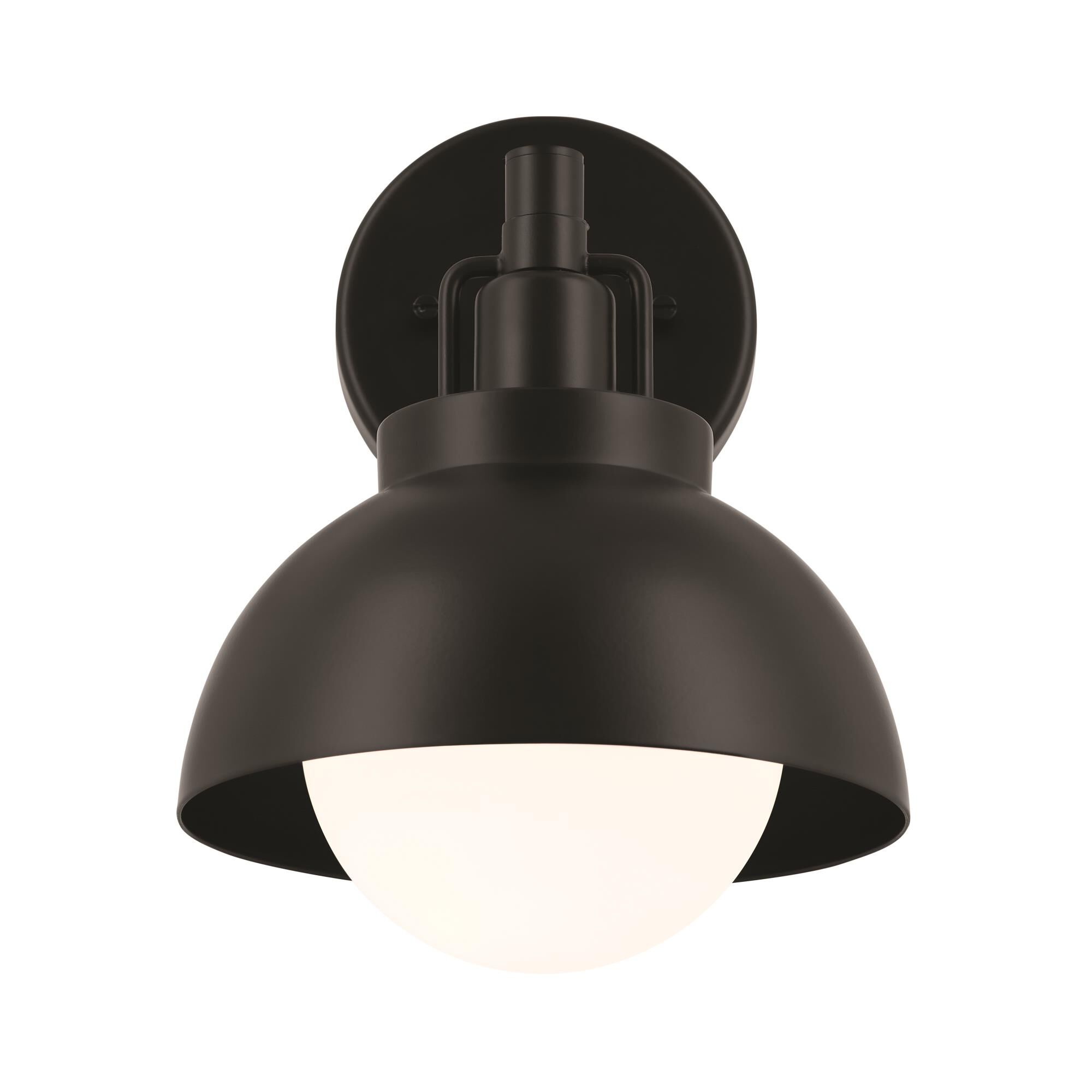 Shown in Black finish and Satin Etched Cased Opal glass