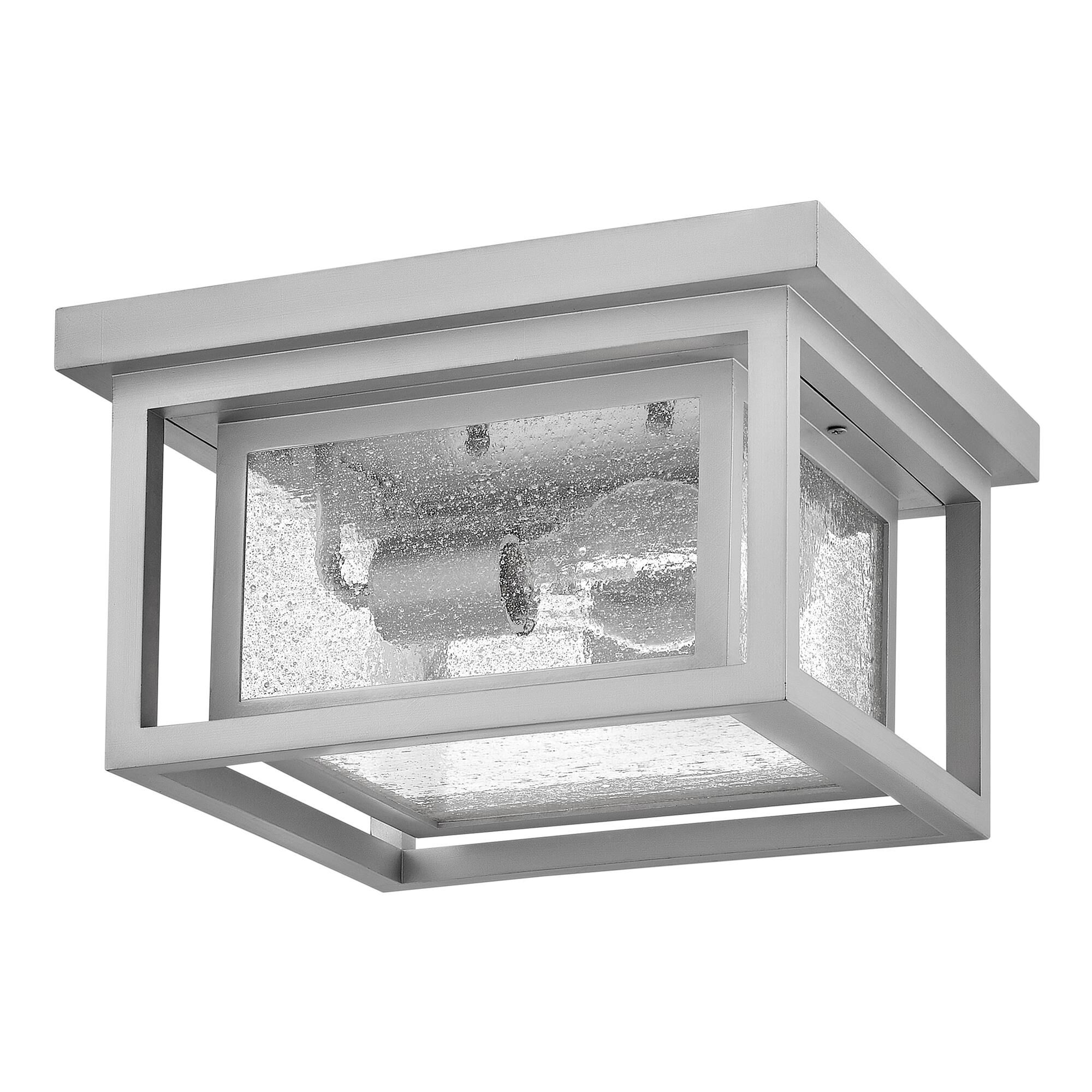 Shown in Satin Nickel finish and Clear Seedy glass