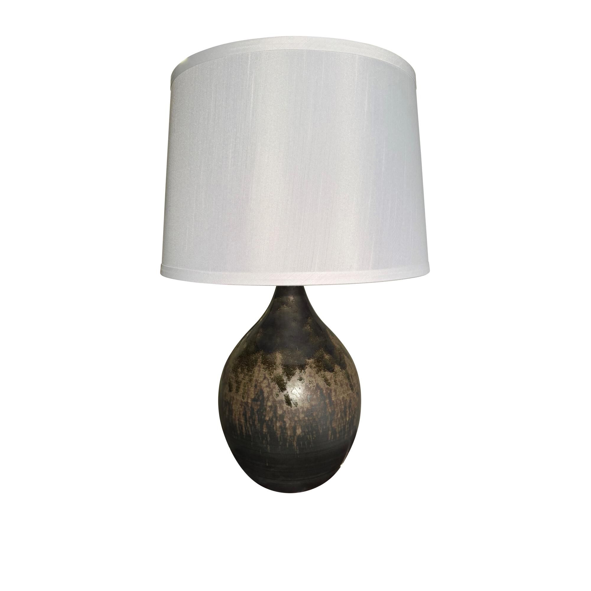 Shown in Mystic Gray finish and White Linen Hardback shade