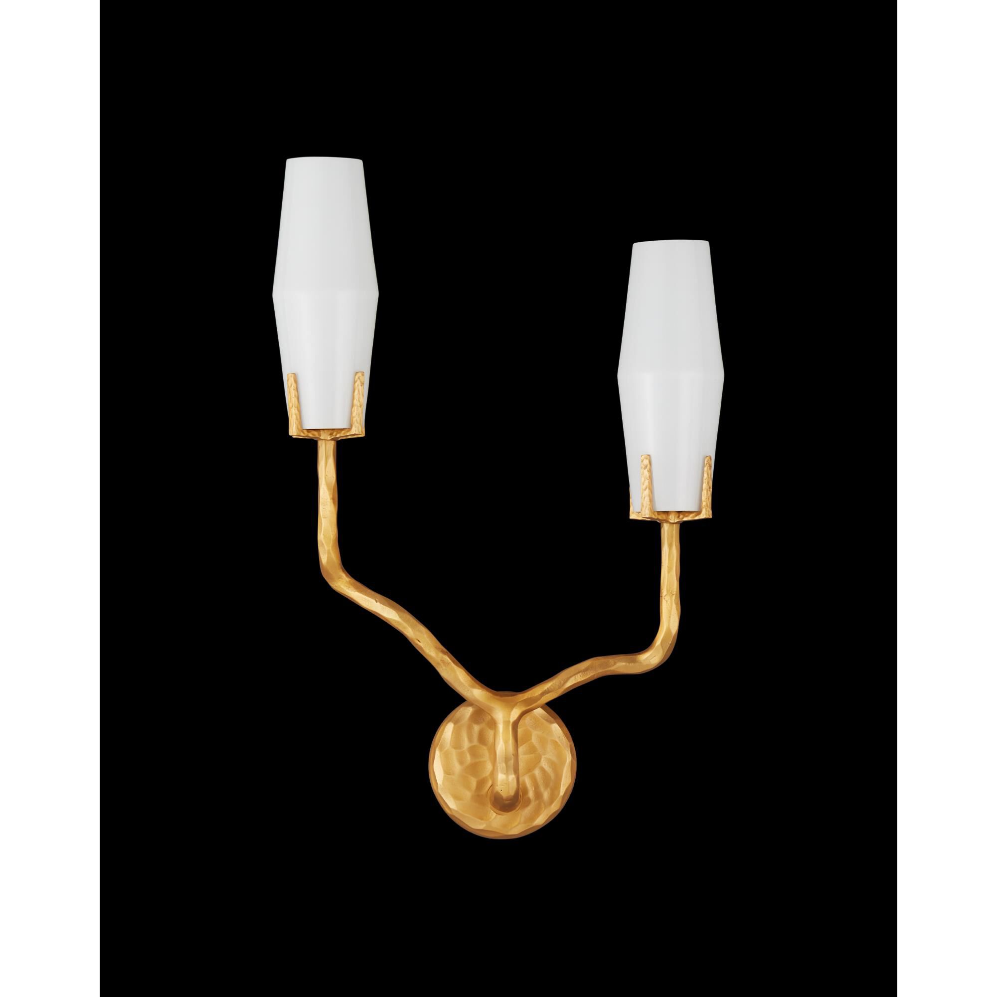 Shown in White and Matte Gold finish