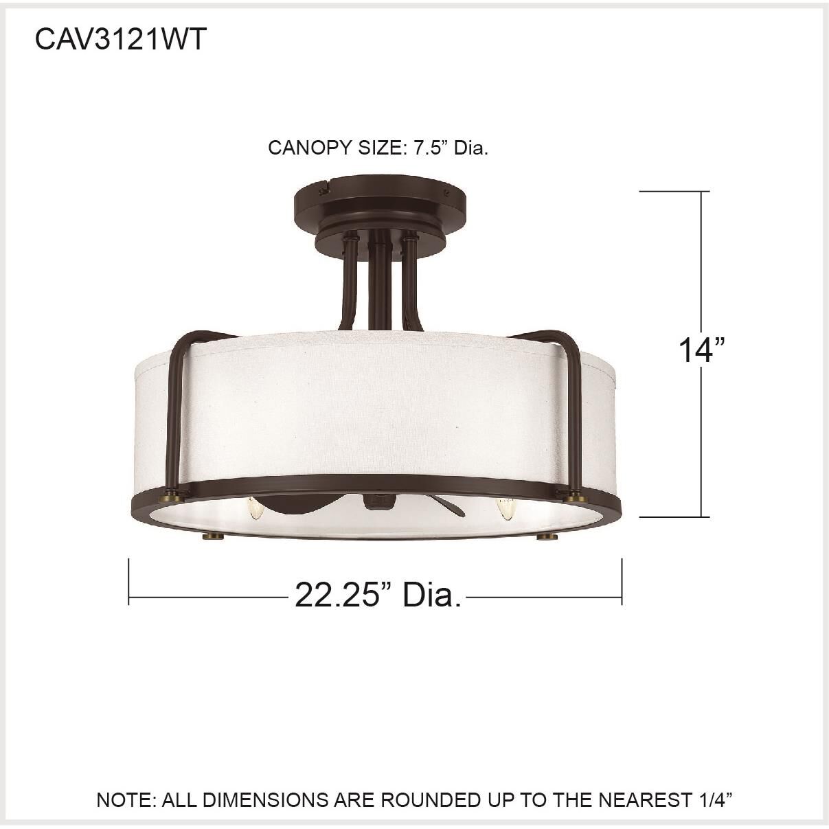 Calvary 22 Inch Chandelier Ceiling Fan by Quoizel