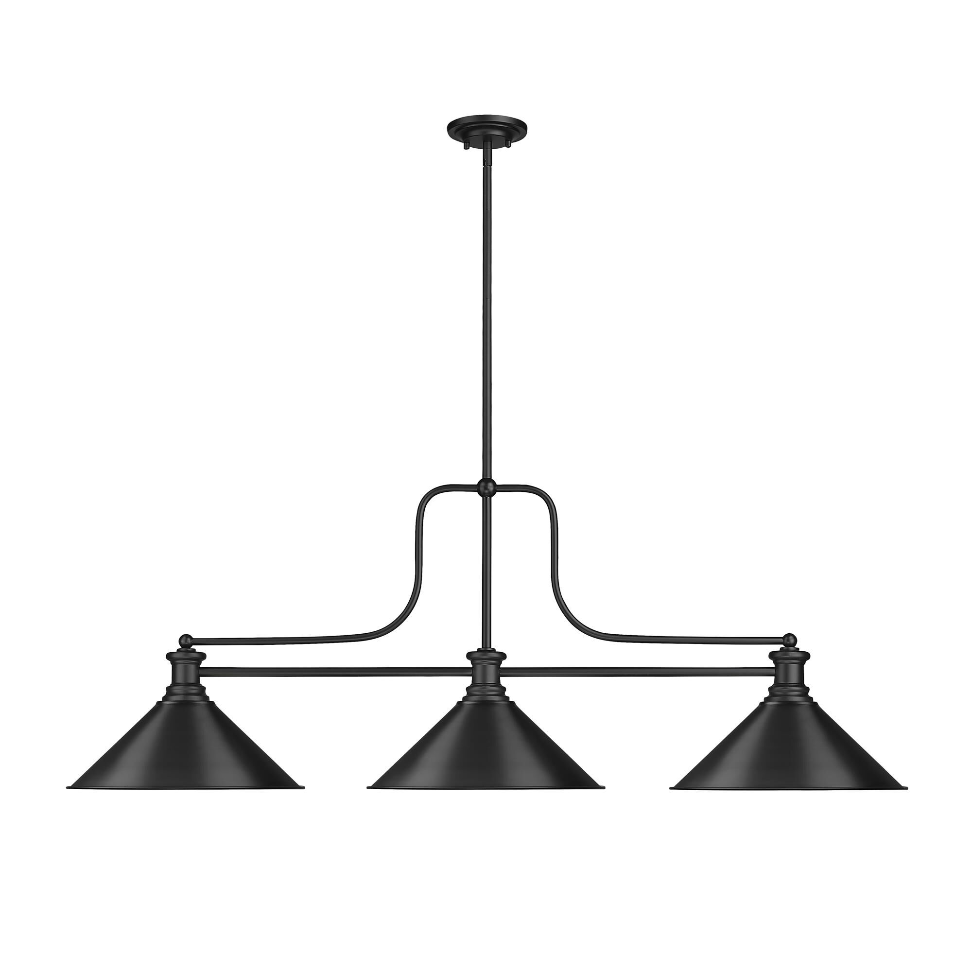 Shown in Matte Black finish and Matte Black shade