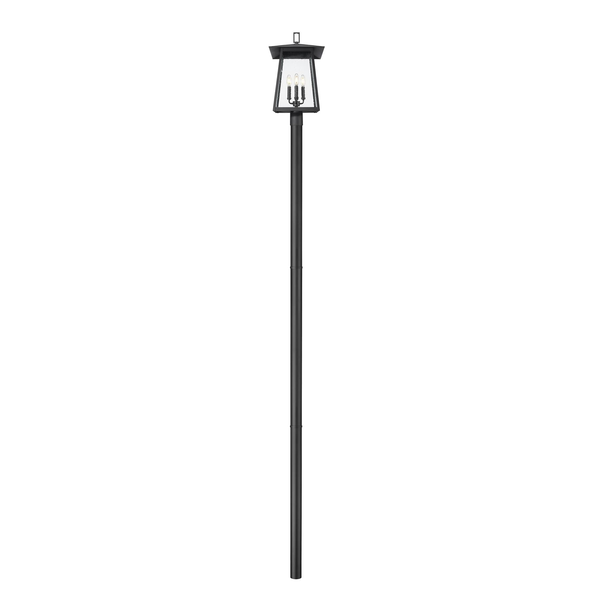 Shown in Black finish and Clear Seedy glass and Clear Seedy shade