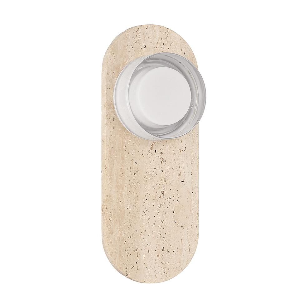 Shown in Travertine finish and Clear Smooth glass