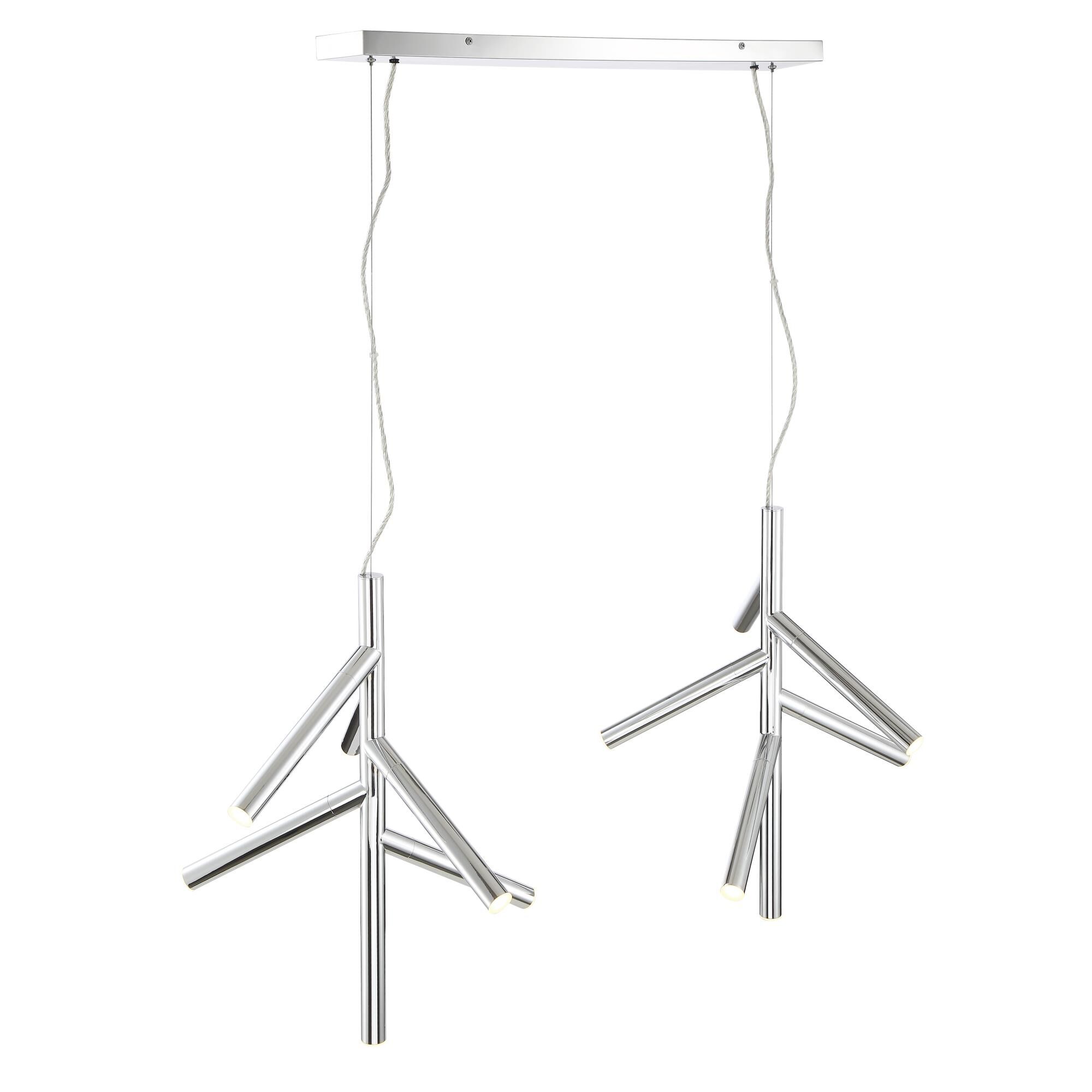 Shown in Chrome finish and Steel glass and Steel shade