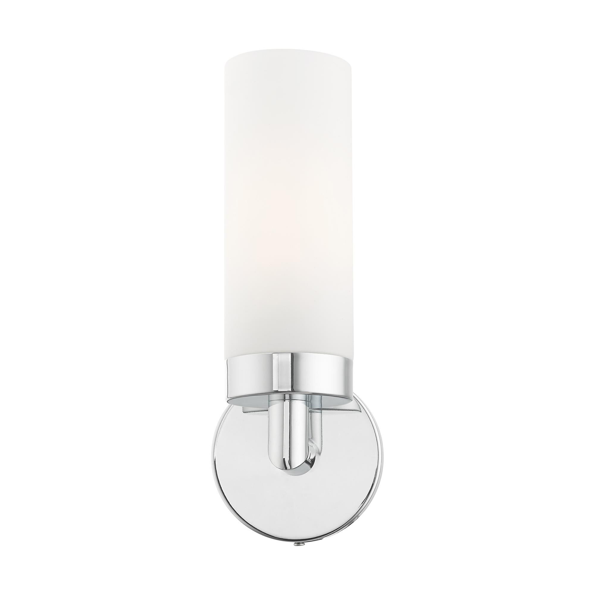 Shown in Polished Chrome finish and Hand Blown Satin Opal White glass and Hand Blown Satin Opal White Glass shade