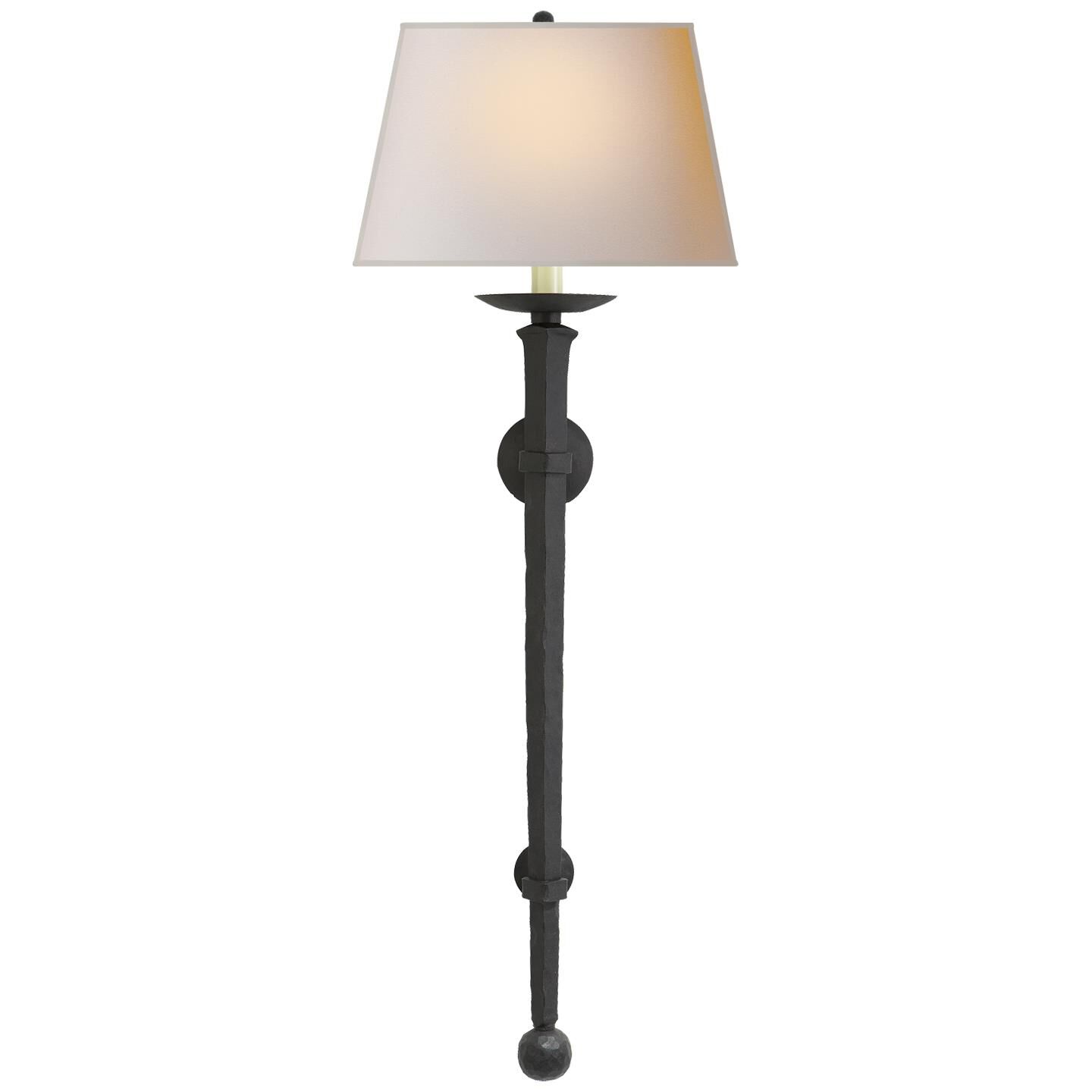 Visual Comfort Signature Collection Chapman & Myers Iron Torch 36 Inch Wall Sconce - Clearance