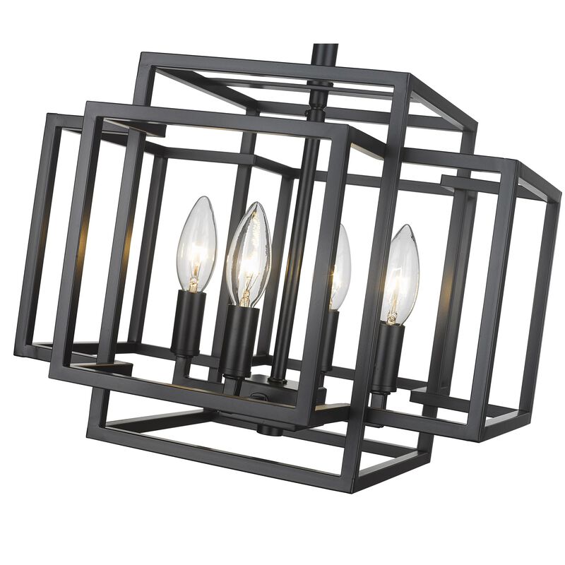 Titania 14 Inch 4 Light Semi Flush Mount by Z-Lite