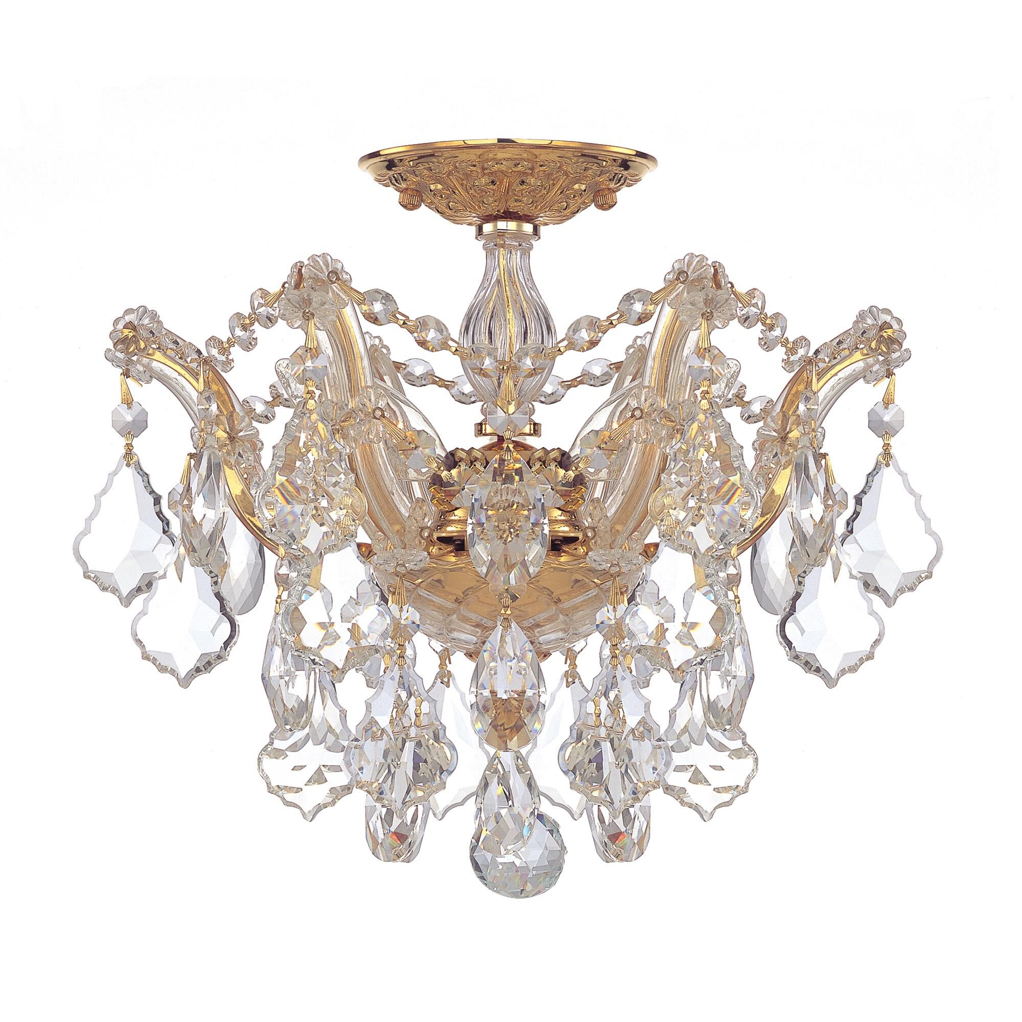 Shown in Gold finish and Clear Hand Cut crystal