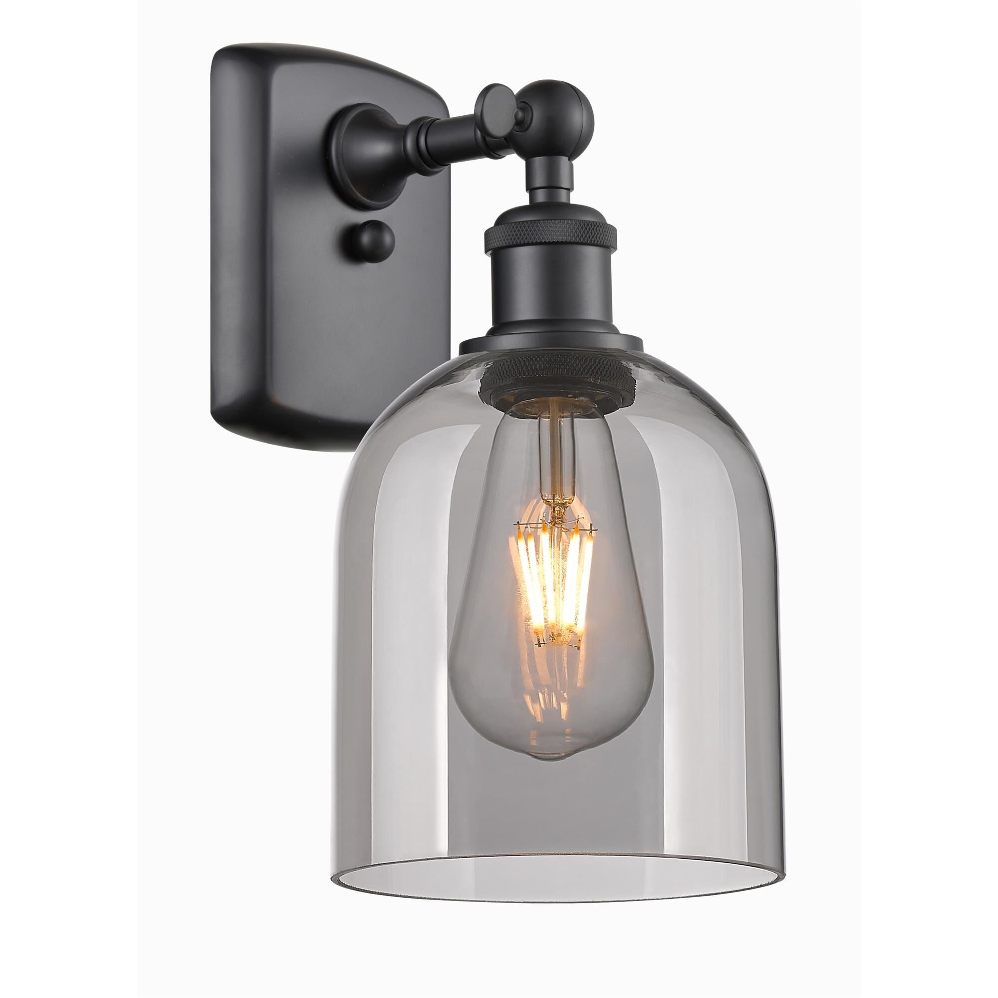 Shown in Matte Black finish and Light Smoke glass