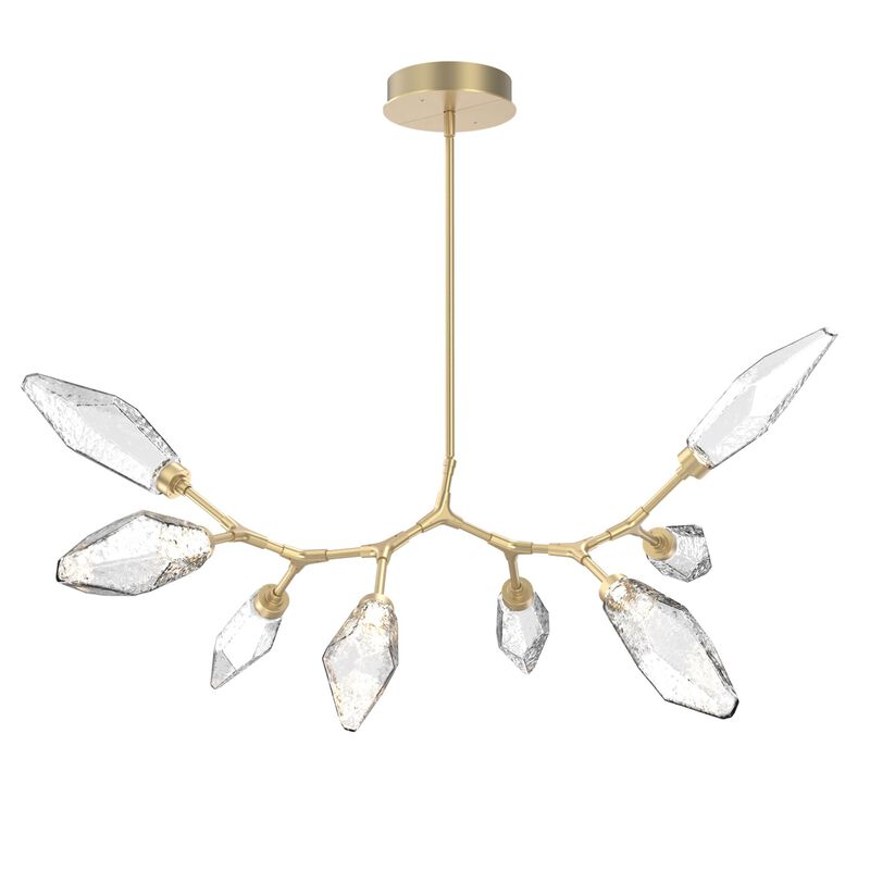 Rock Crystal 53 Inch 8 Light Linear Chandelier by Hammerton Studio