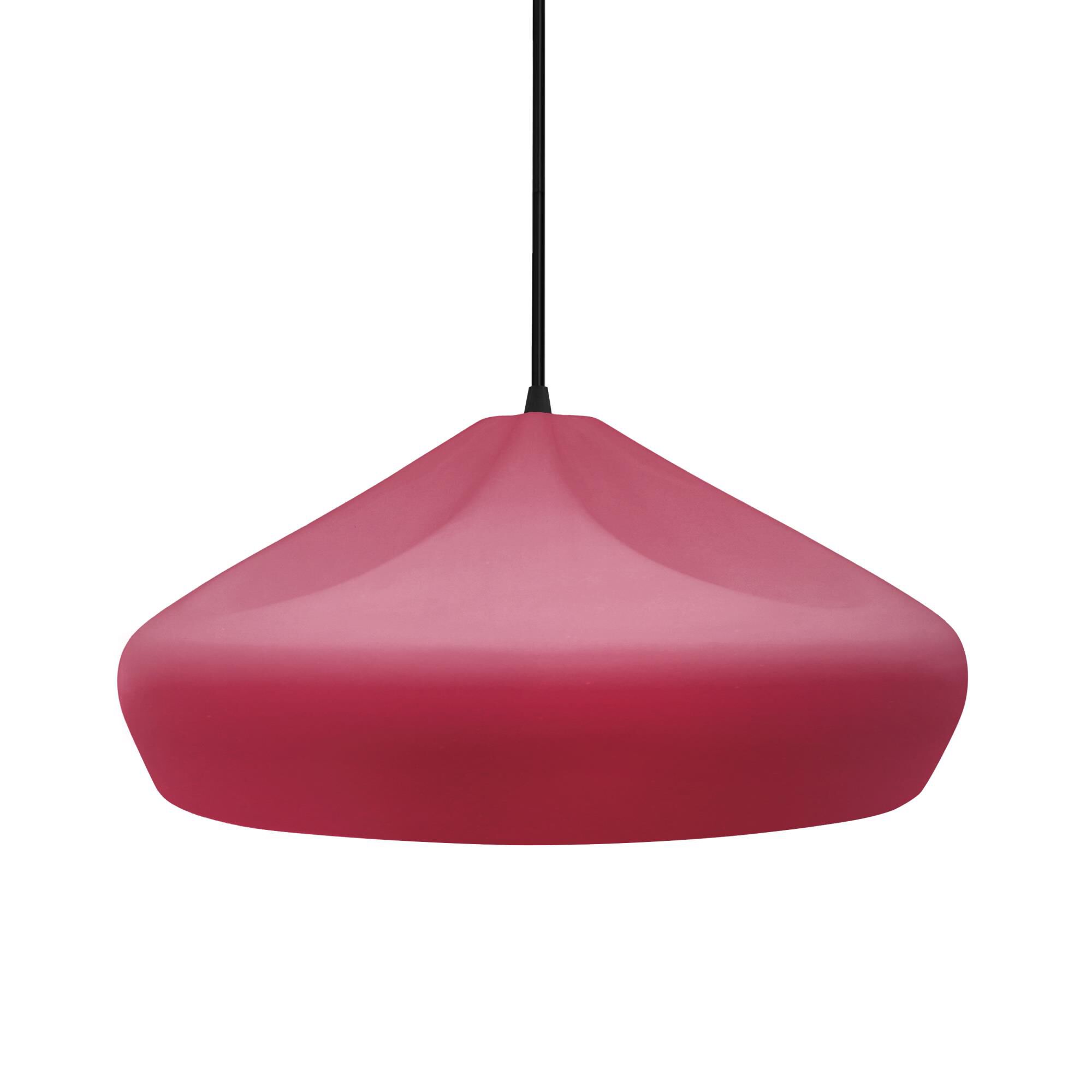 Shown in Matte Black finish and Cerise shade